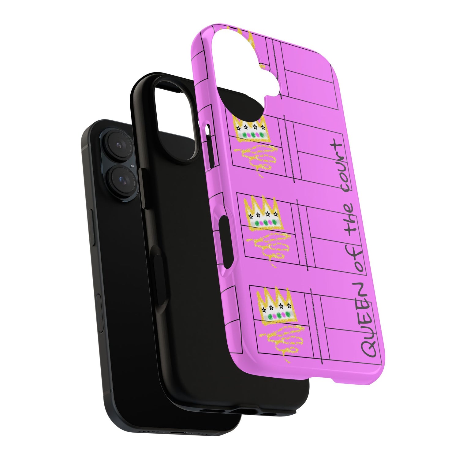 Pickleball Queen of the Court Pink Tough iPhone Case - Fun & Durable Sport Accessory