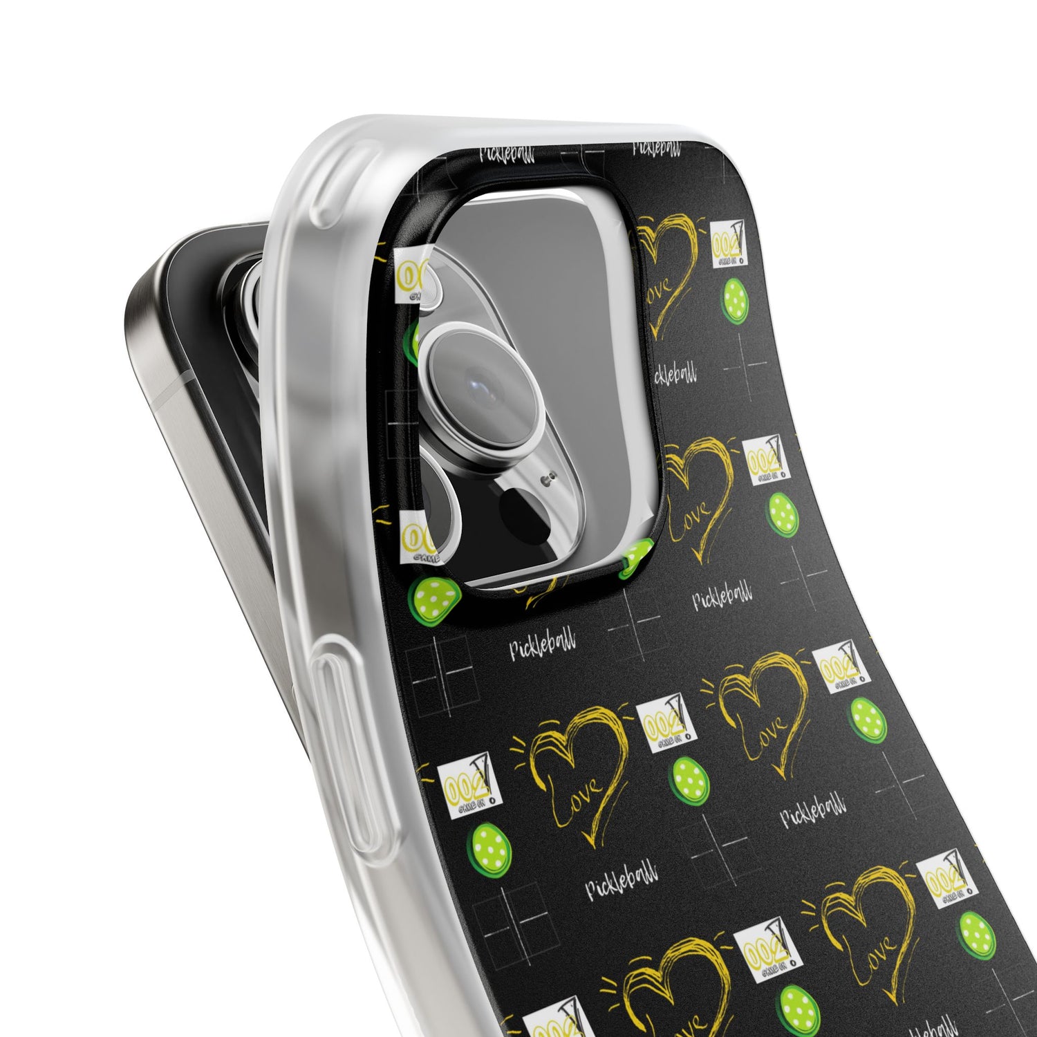 Pickleball Love Flexi iPhone Case - Stylish Phone Protection for Fashion-Forward Individuals