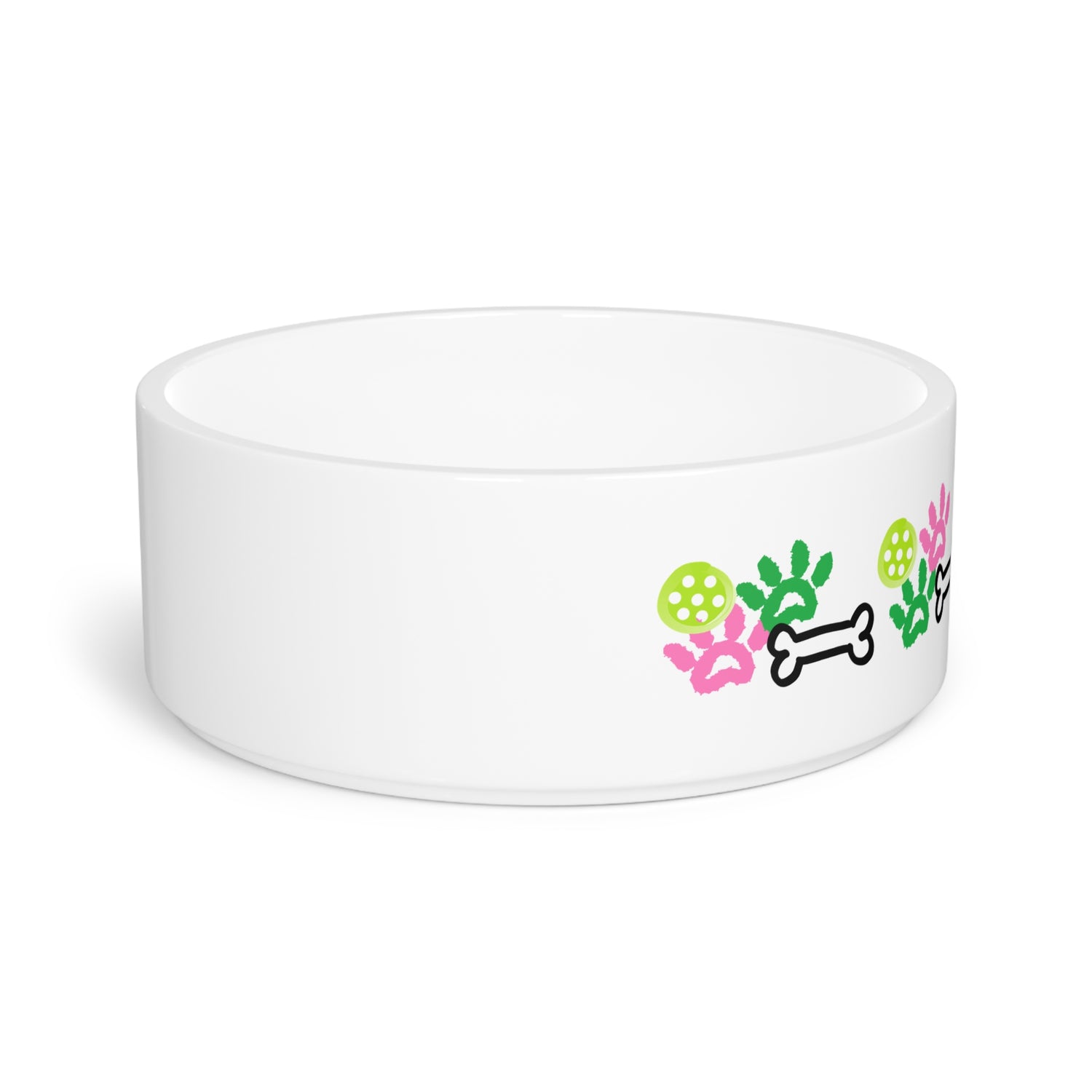 Pet Bowl - Pickleball and Dog Paw Design - Unique Pet Gift