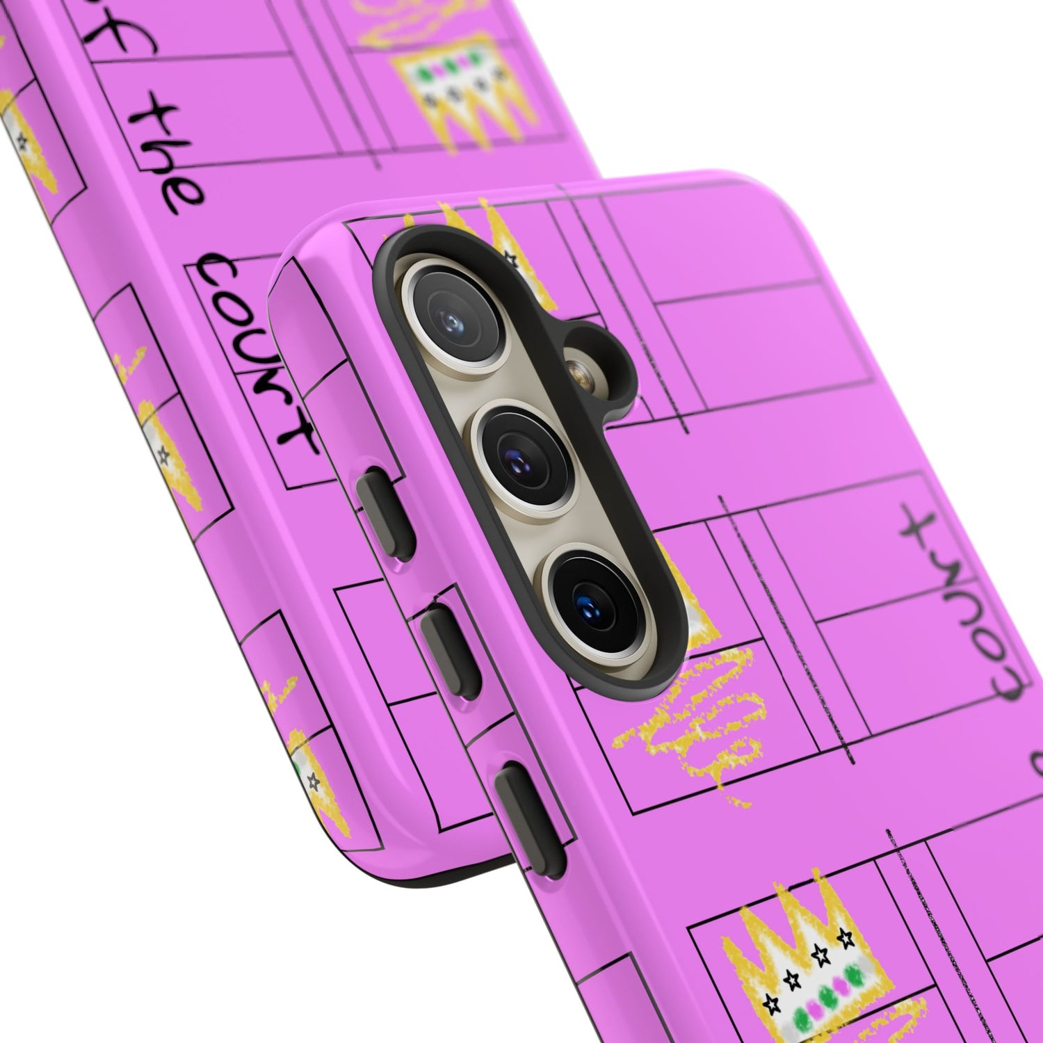 Pickleball Queen of the Court Pink Tough Android Samsung Phone Case - Fun & Durable Sport Accessory
