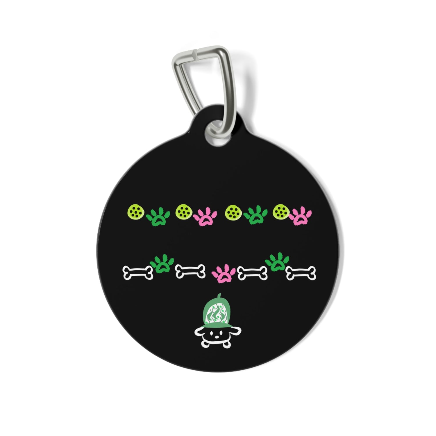 Pet Tag - Pickleball Dog Tag, Dog Paws and Bones Design - Unique Pet Accessory Gift