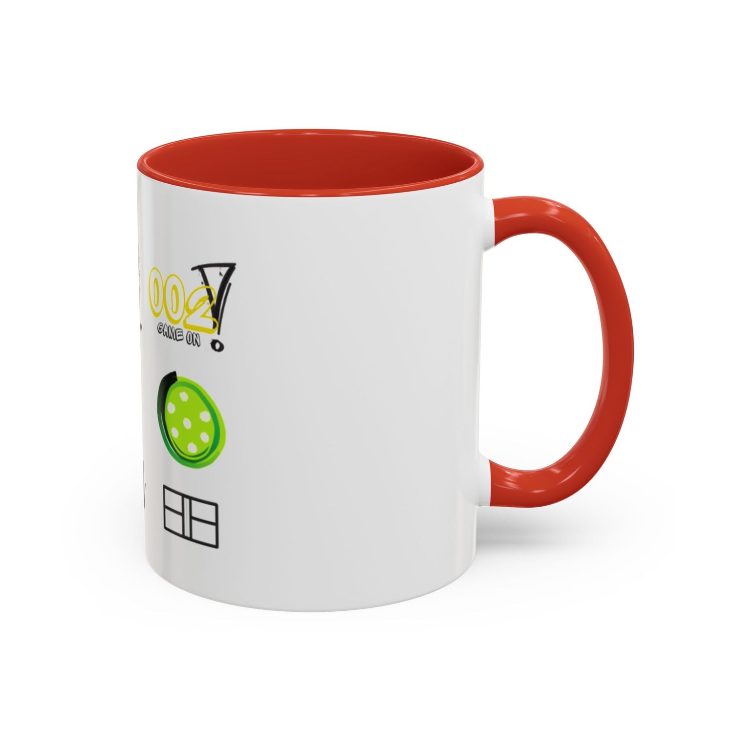 Pickleball Love Accent Coffee Mug - Fun Sports Gift (11oz & 15oz)