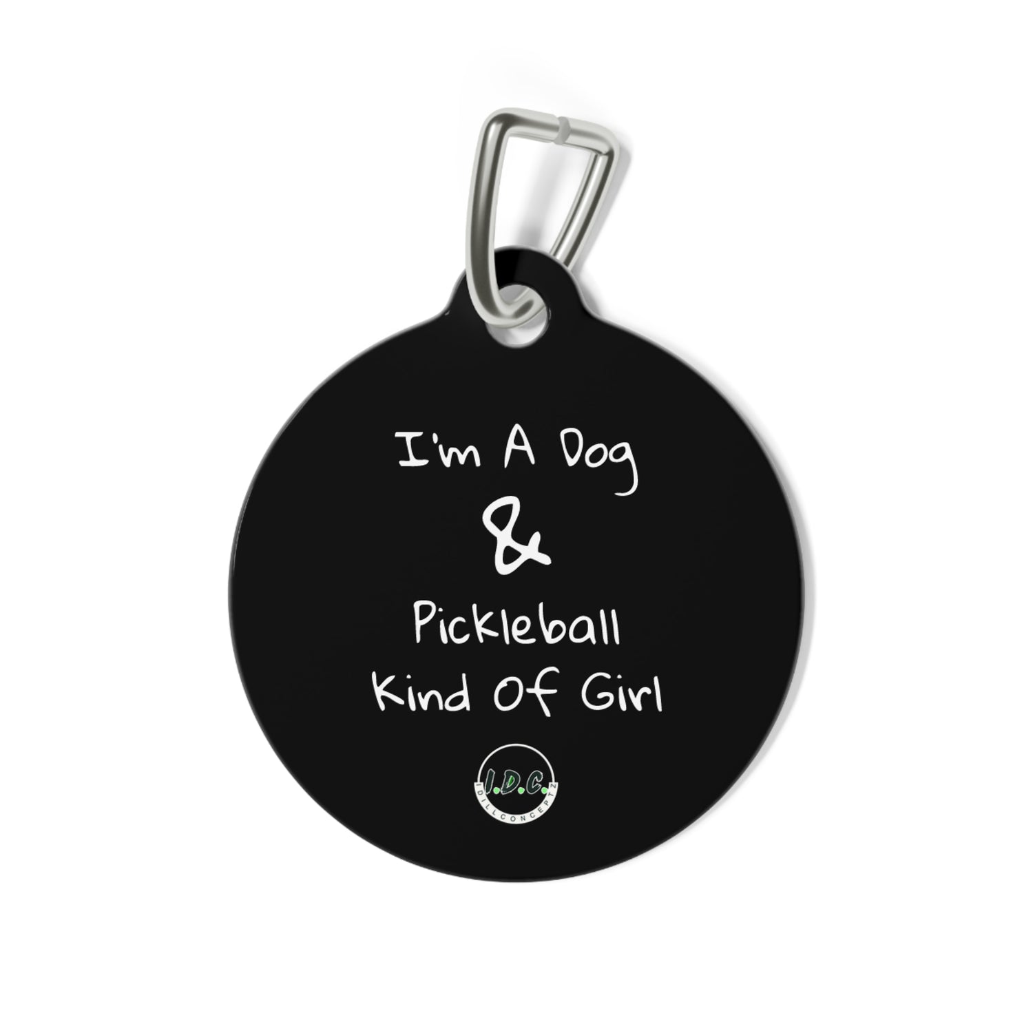 Pet Tag - Pickleball Dog Tag, Dog Paws and Bones Design - Unique Pet Accessory Gift