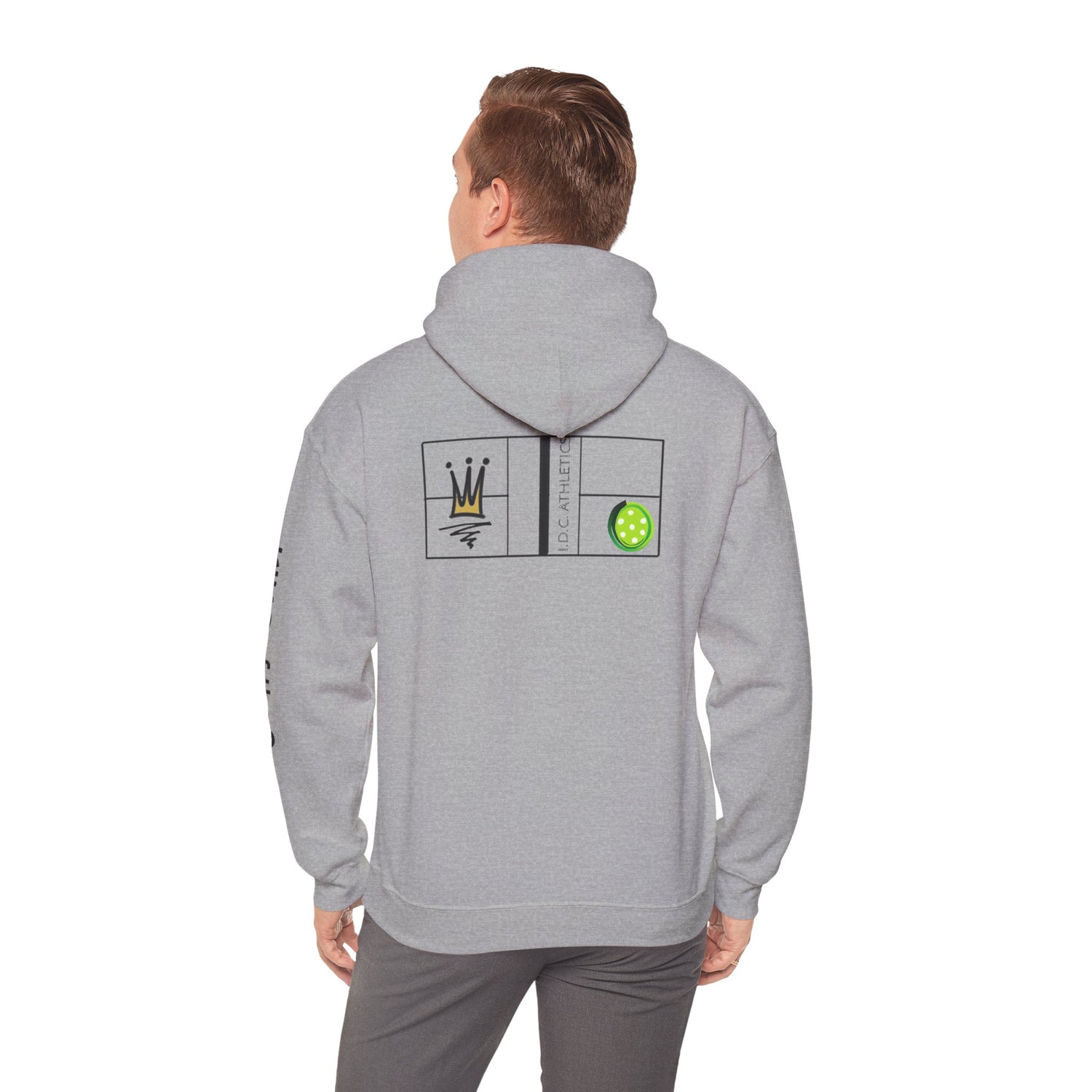 Pickleball Hoodie - King of the Court Design - Men's Sweatshirt