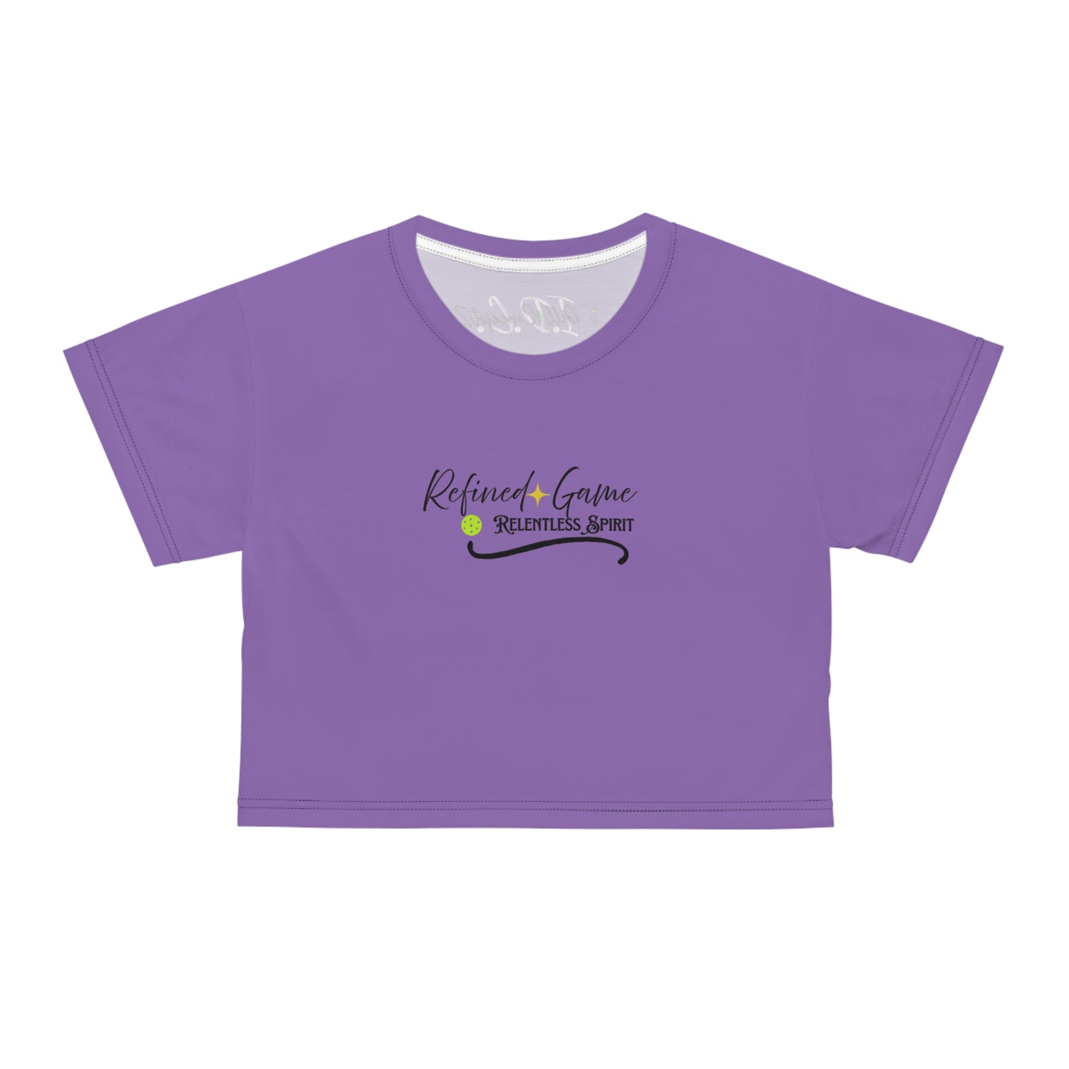 Pickleball Women's Crop Tee - Refined Game & Relentless Spirit Design