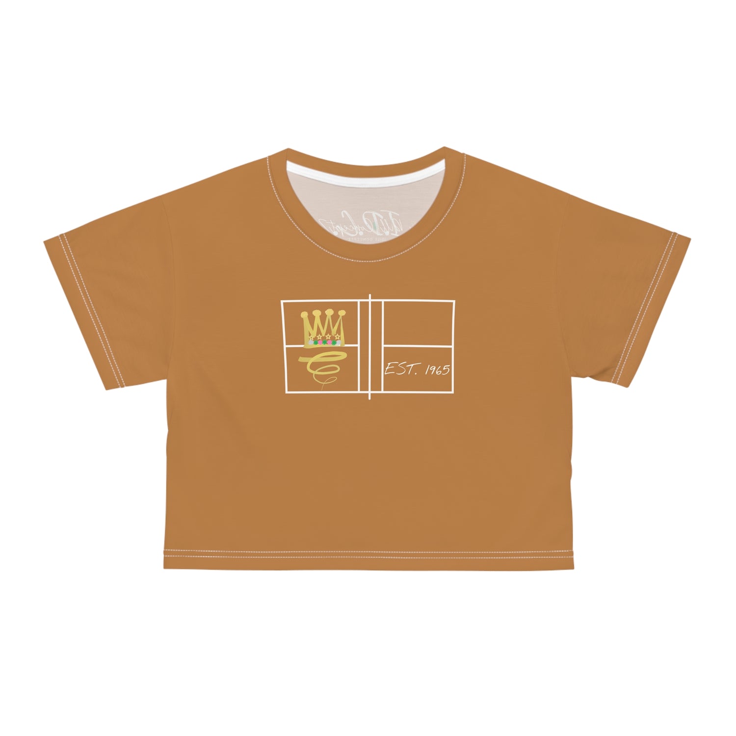 Women's Activewear Crop Tee - Queen of the Court Design