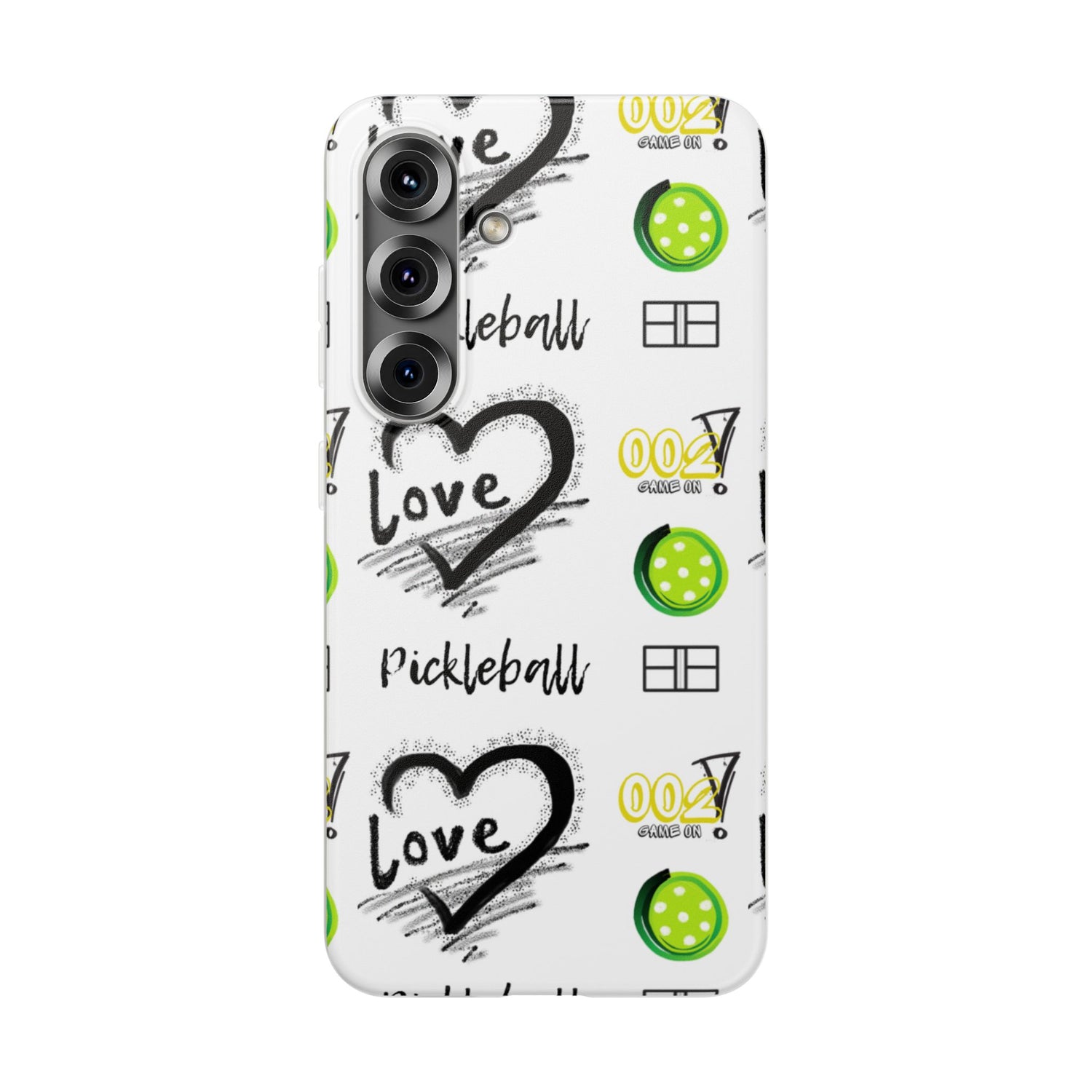 Pickleball Love Flexi Android Samsung Phone Case - Stylish Phone Protection for Fashion-Forward Individuals