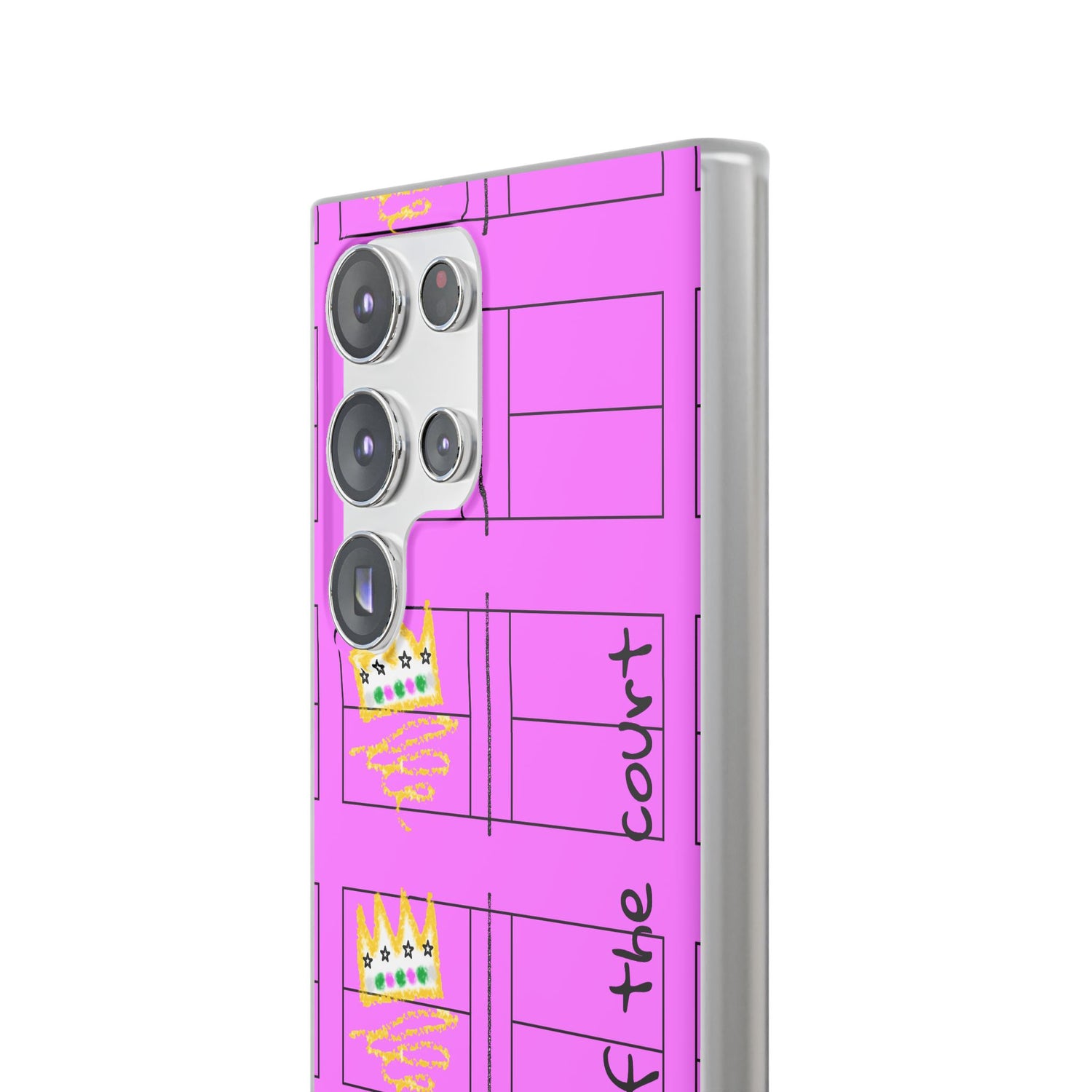 Pickleball Queen of the Court Pink Flexi Android Samsung Phone Case - Stylish Phone Protection for Fashion-Forward Individuals