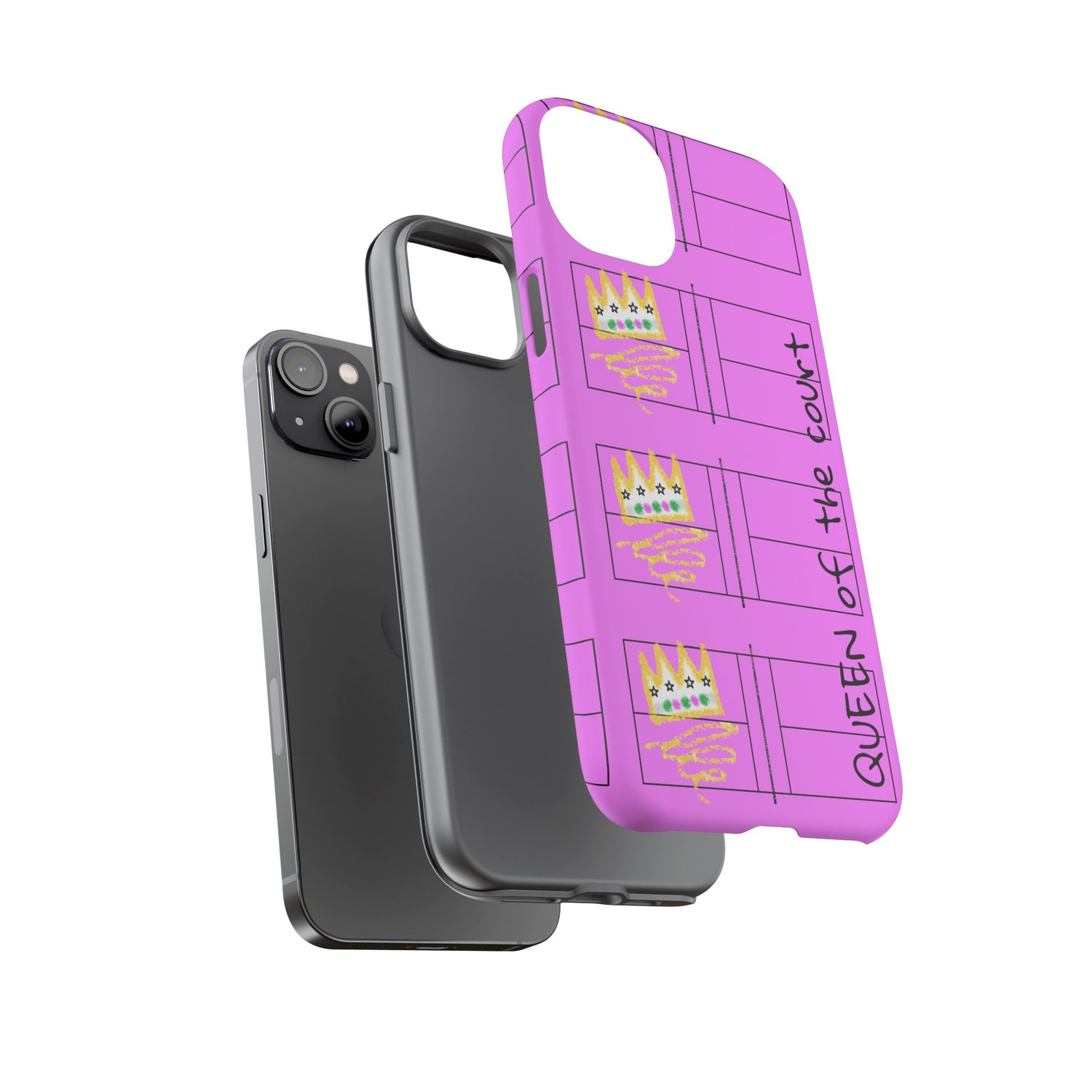 Pickleball Queen of the Court Pink Tough iPhone Case - Fun & Durable Sport Accessory