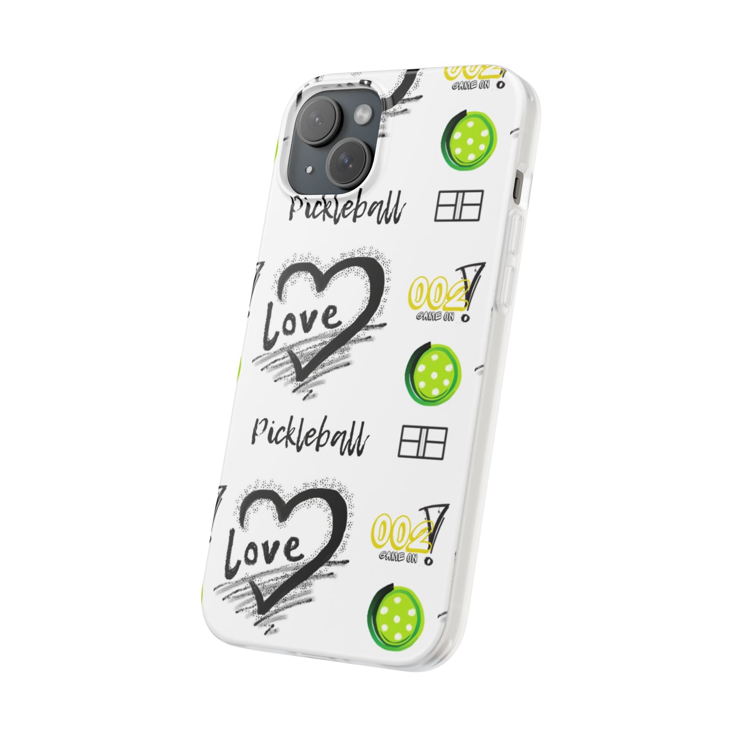 Pickleball Love Flexi iPhone Case - Stylish Phone Protection for Fashion-Forward Individuals