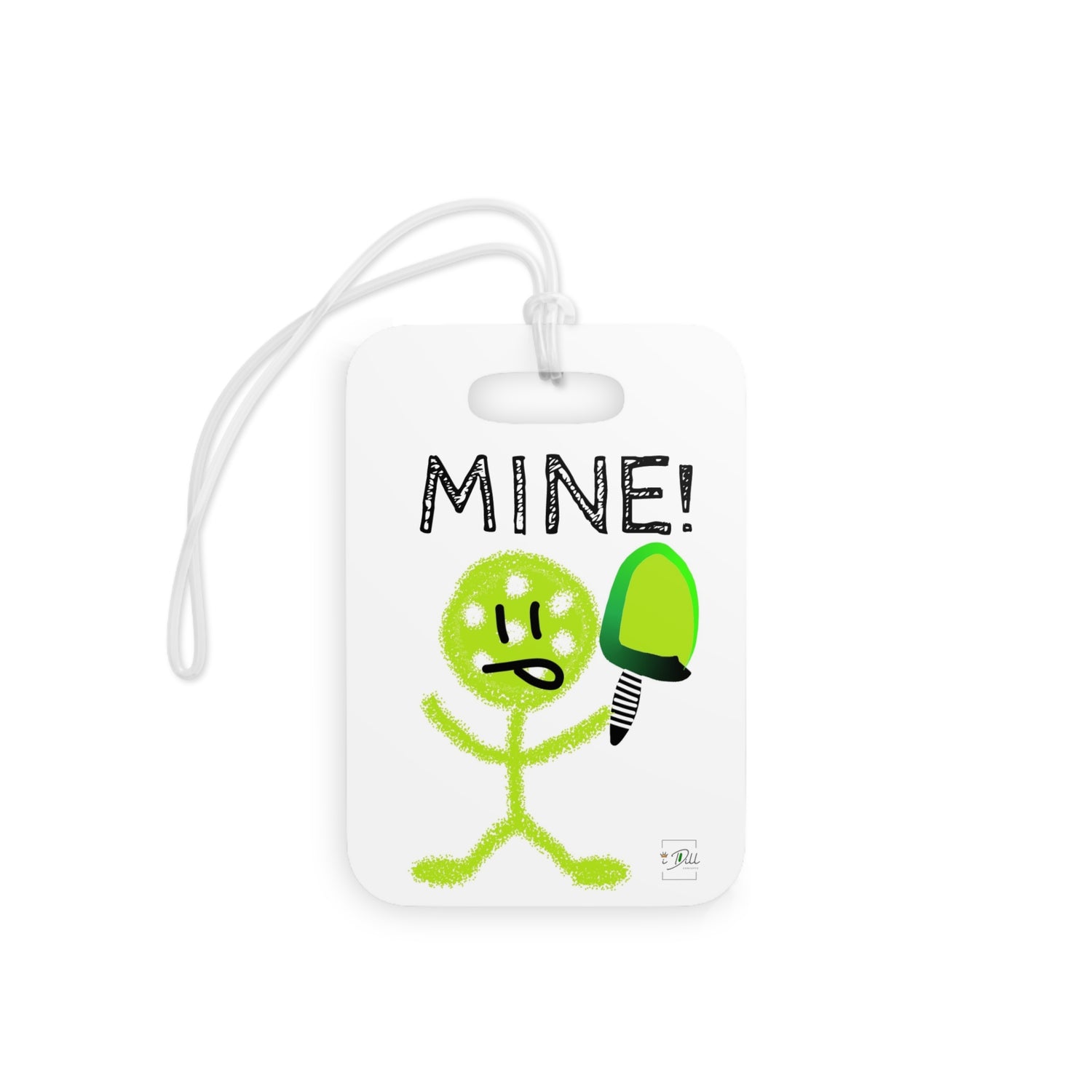 Playful Pickleball Luggage Tag - "MINE!" Travel Accessories for Kids and Adults