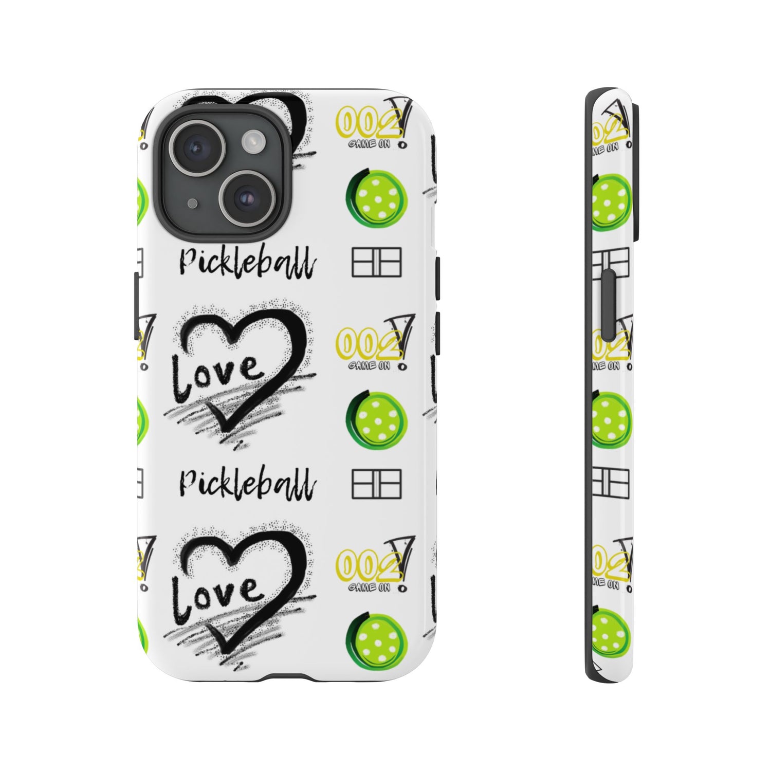 Pickleball Love Tough iPhone Case - Fun & Durable Sport Accessory