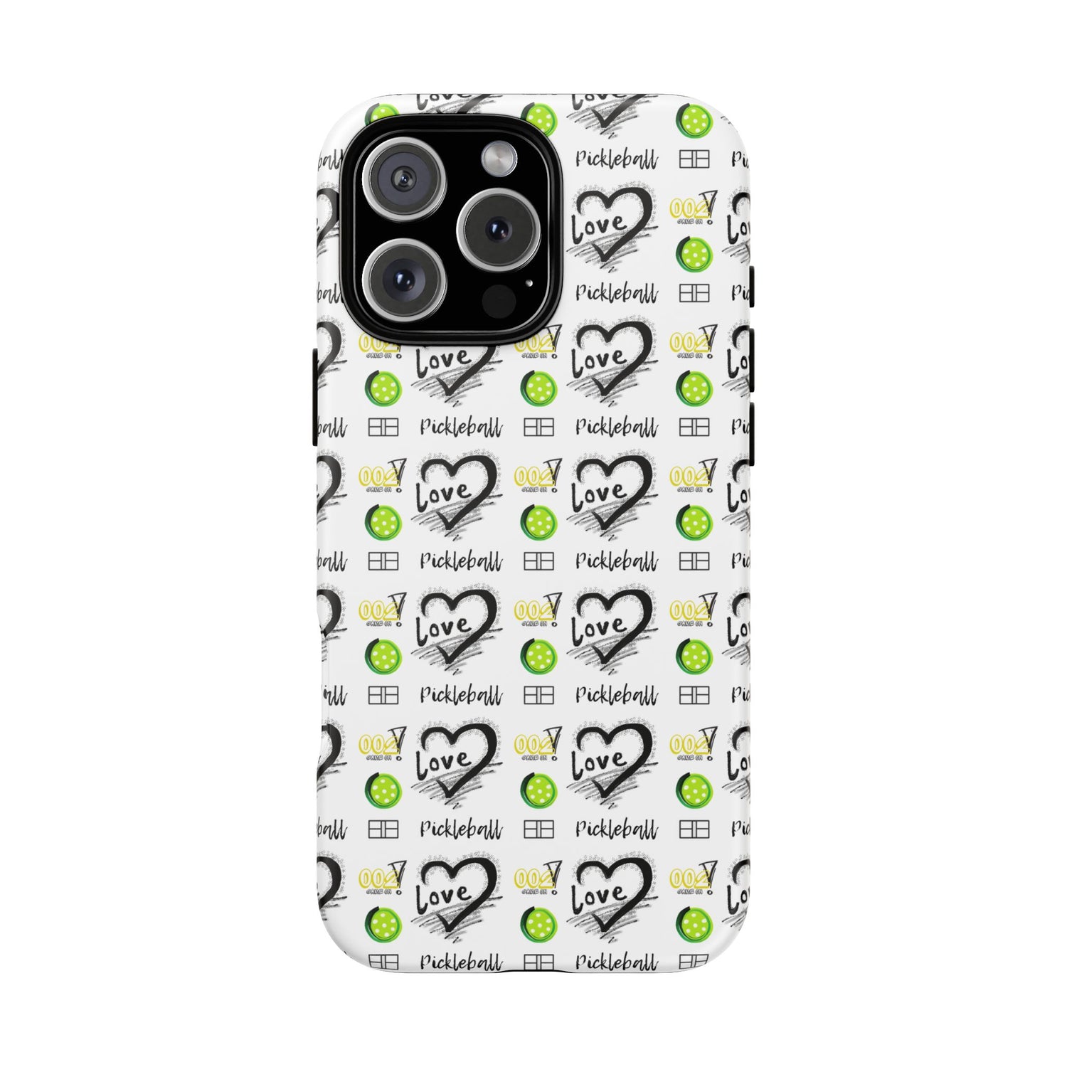 Pickleball Love Tough iPhone Case - Fun & Durable Sport Accessory
