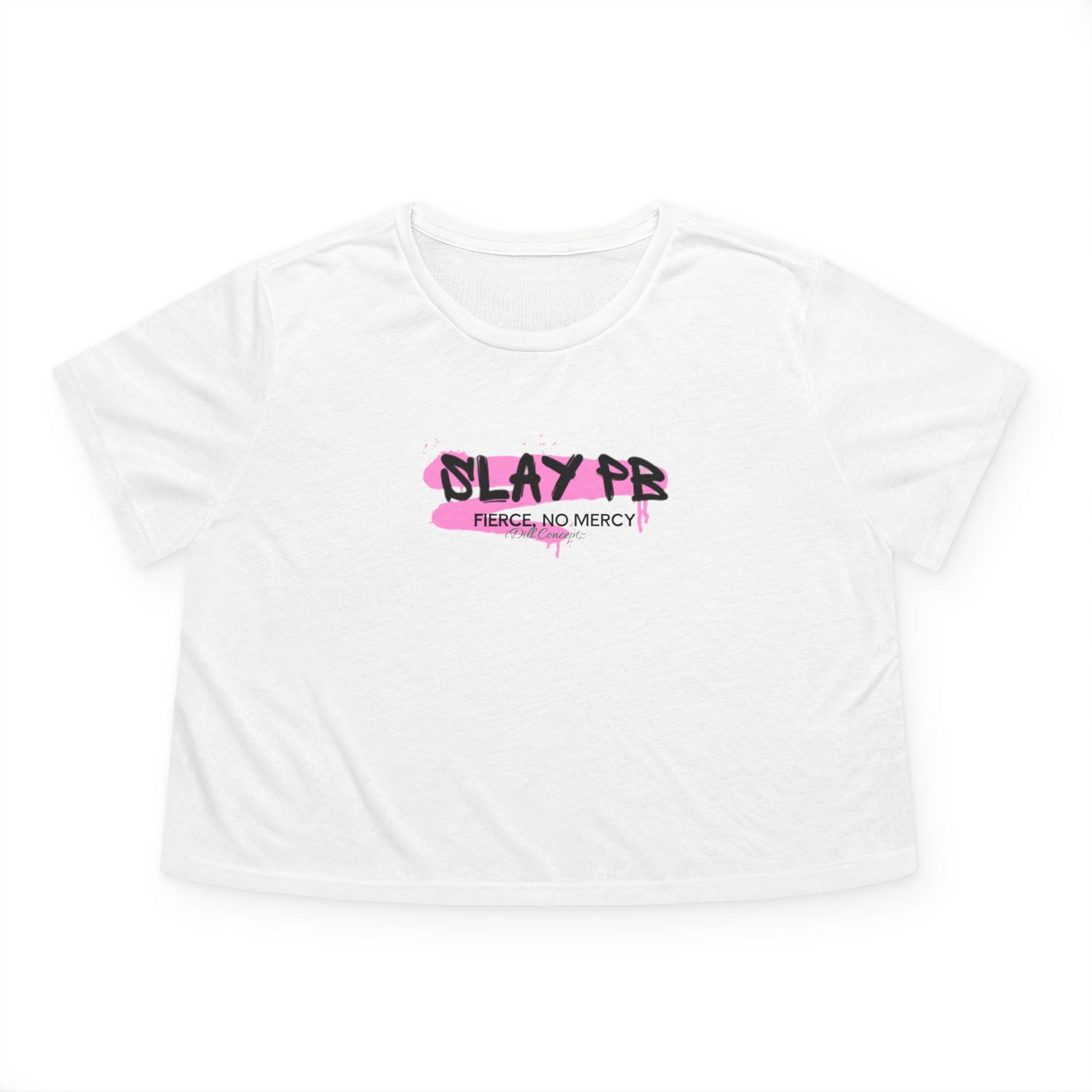 Women's Slay PB - Fierce, No Mercy Pickleball Design - Women's Crop Top Apparel