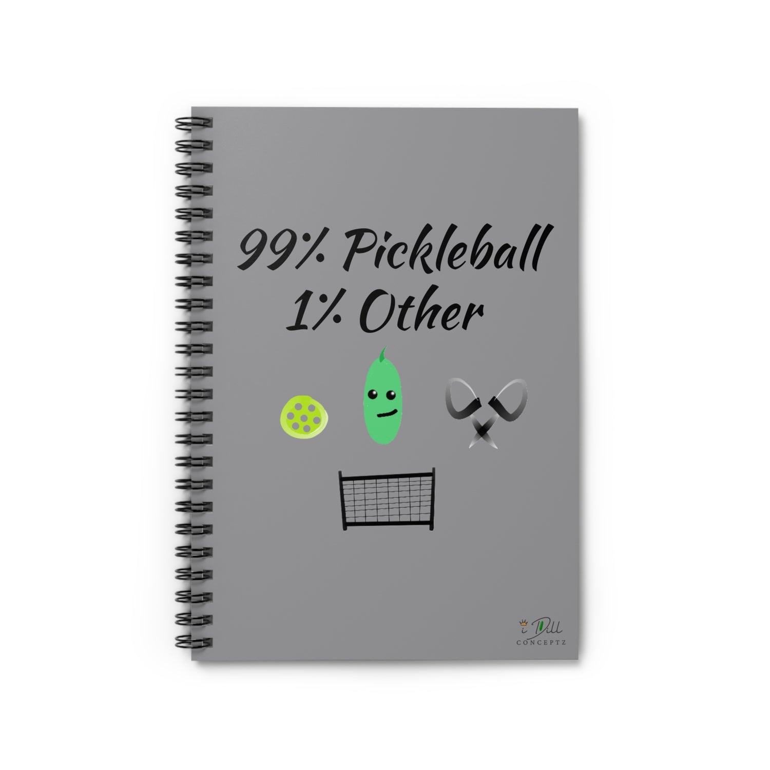 Pickleball Notebook - Ruled Line - '99% Pickleball 1% Other' Design