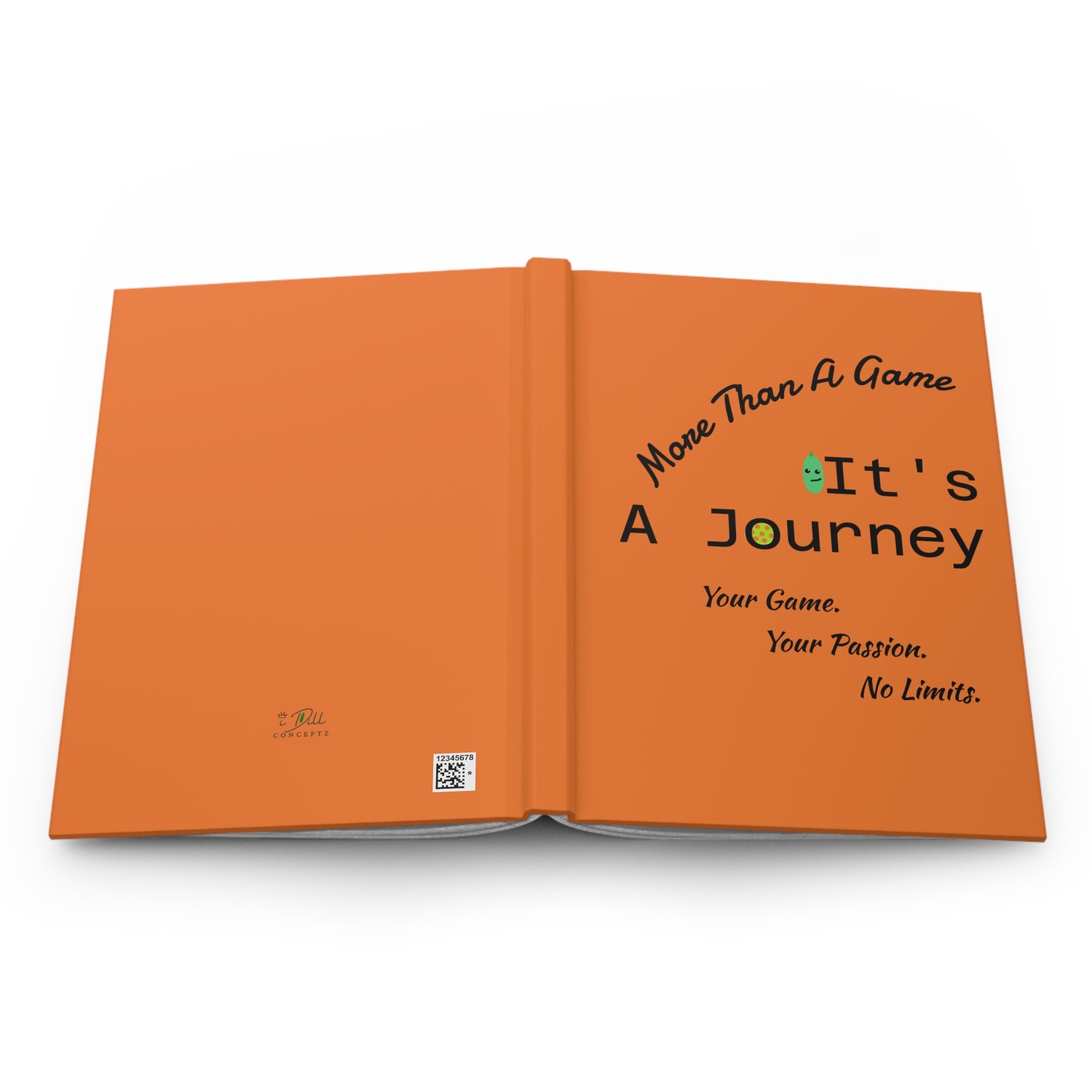 Pickleball Hardcover Journal Matte - 'More Than A Game It's A Journey' Design - Enthusiast Gift & Present