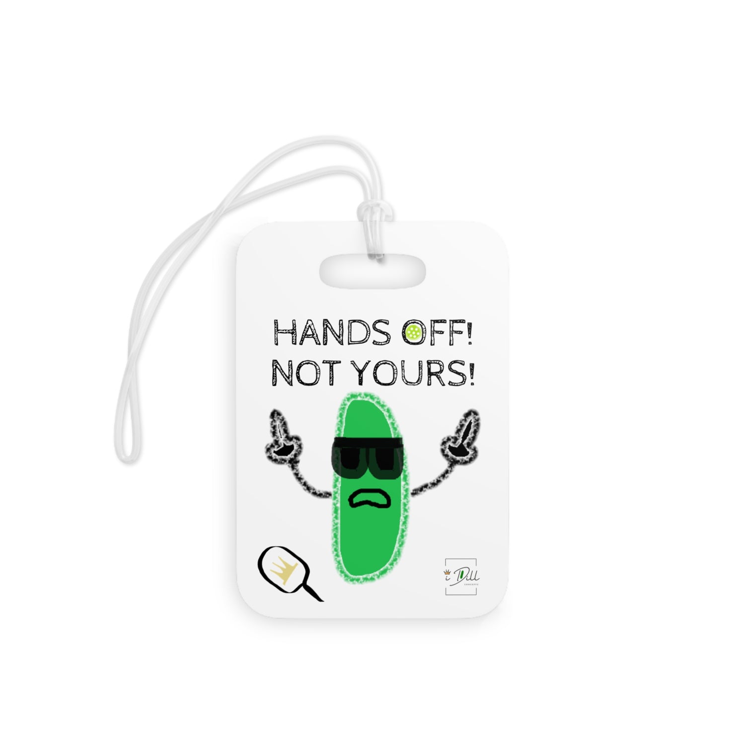Pickleball Luggage Tag - "Hands Off! Not Yours!" Design for Travel Enthusiasts