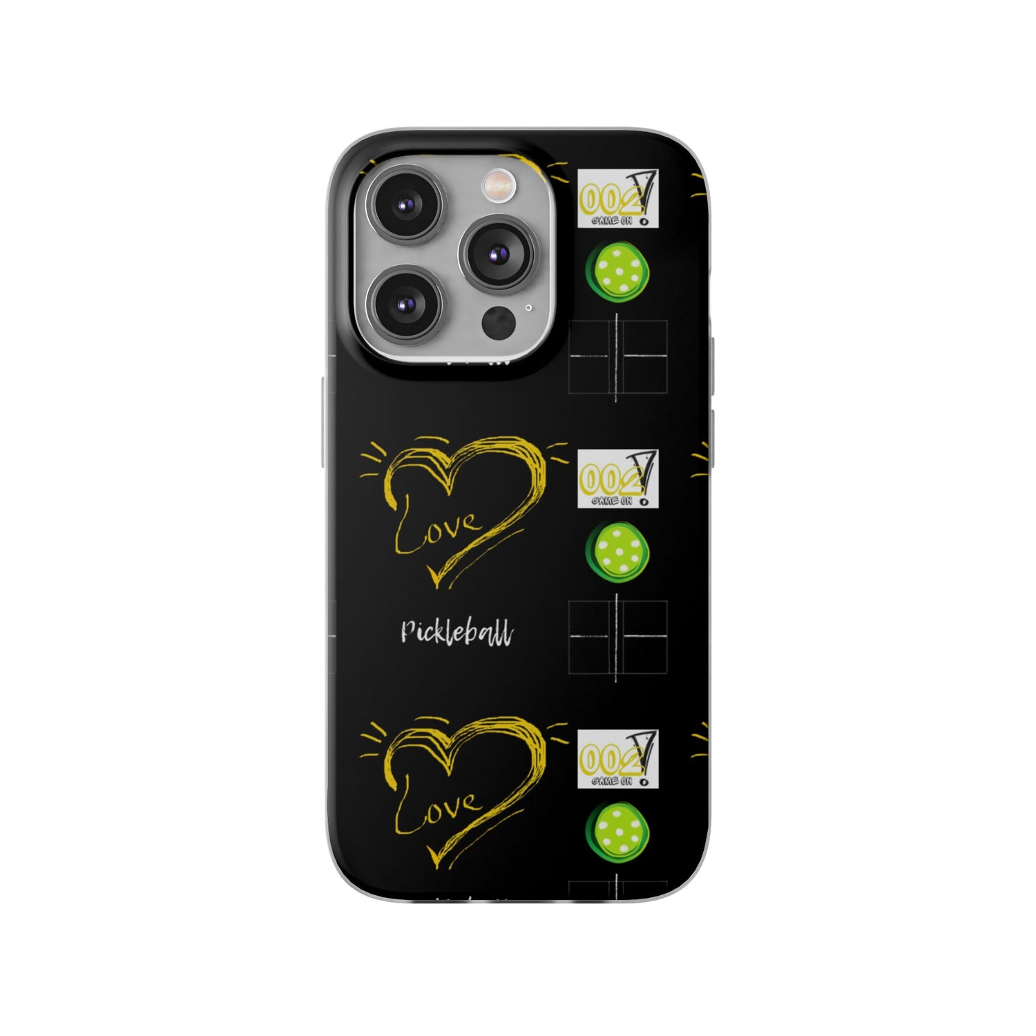 Pickleball Love Flexi iPhone Case - Stylish Phone Protection for Fashion-Forward Individuals