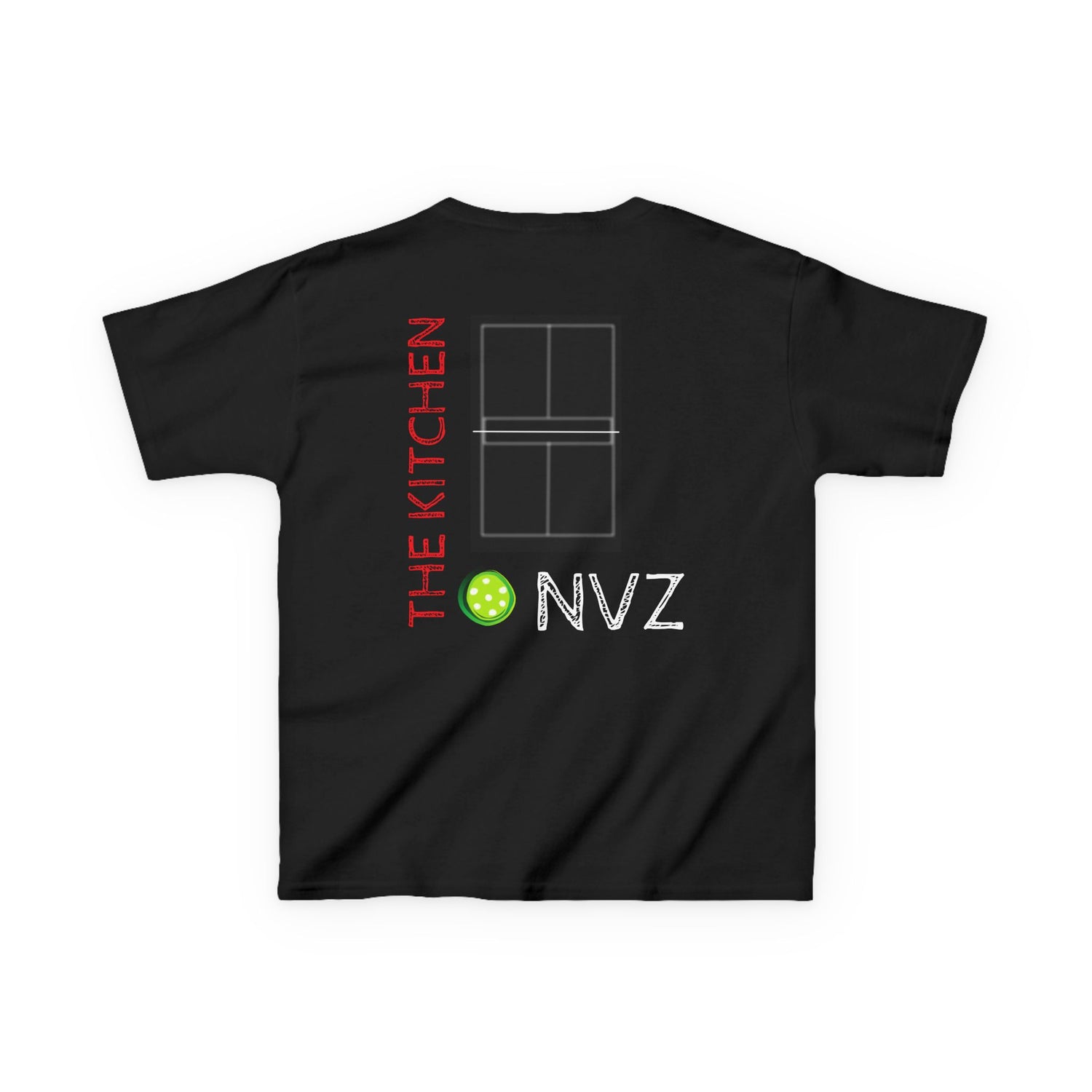 Kids NVZ Kitchen Pickleball Tee - Fun & Sporty Cotton T-Shirt for Young Athletes