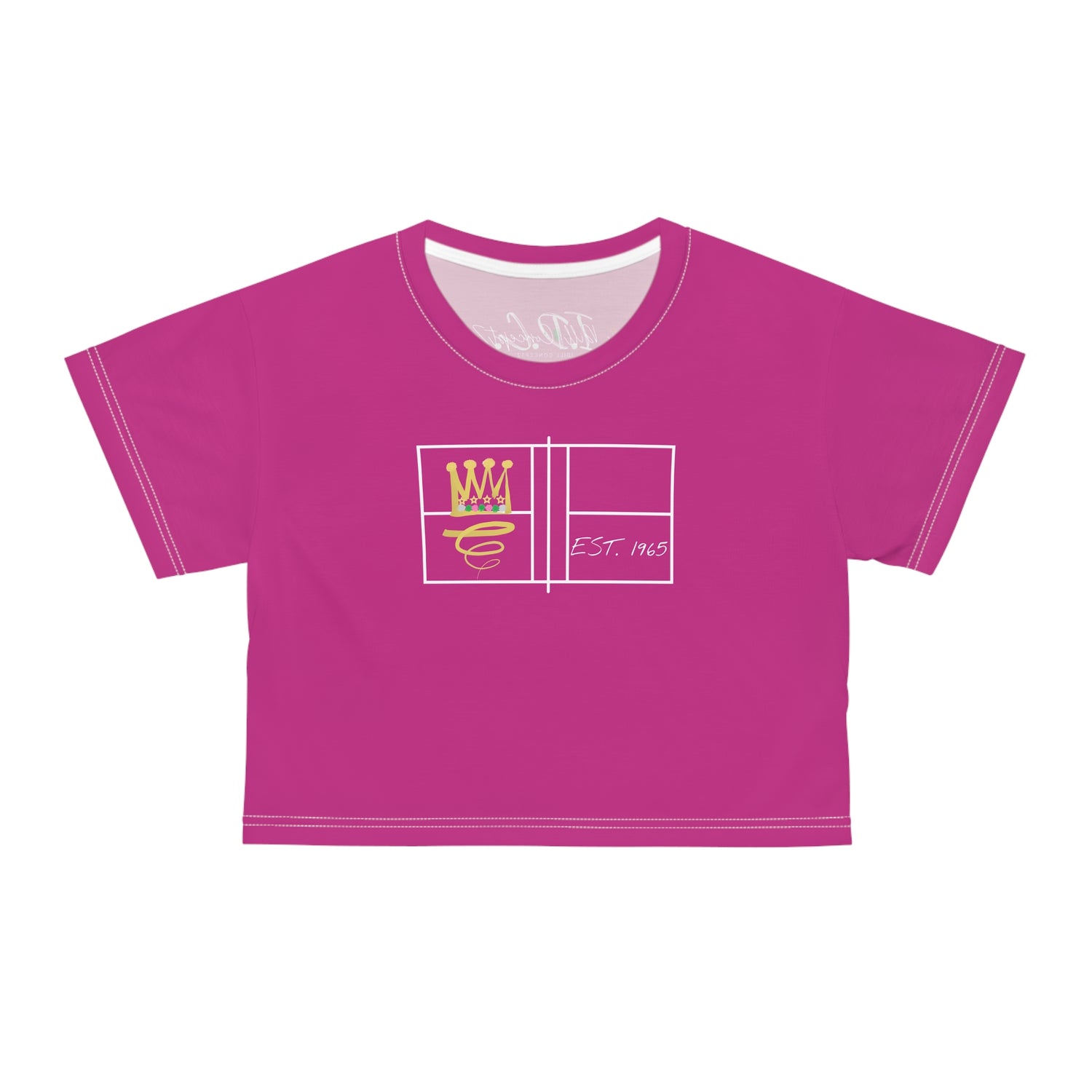 Women's Activewear Crop Tee - Queen of the Court Design