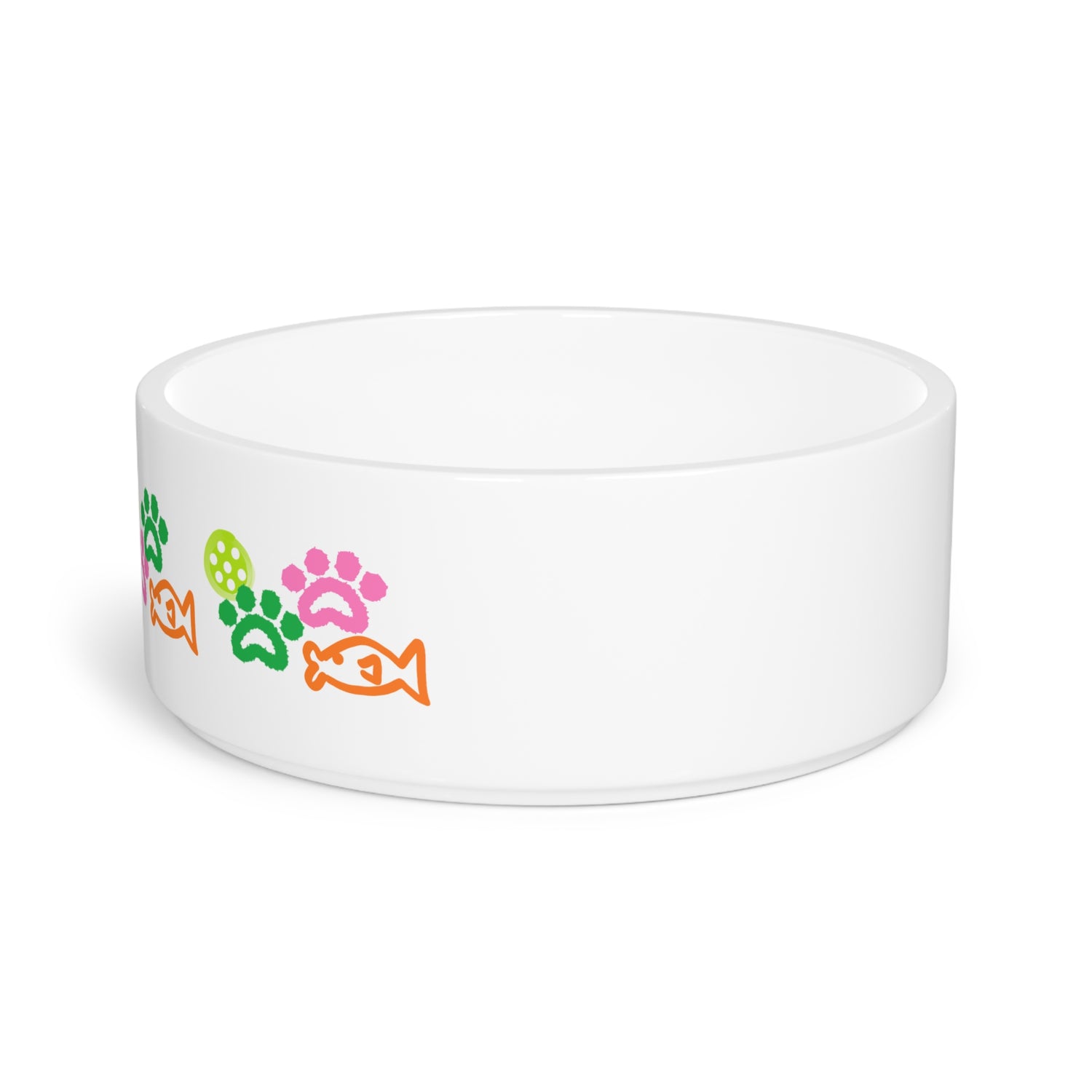 Pet Bowl - Pickleball and Cat Paw Design - Unique Pet Gift