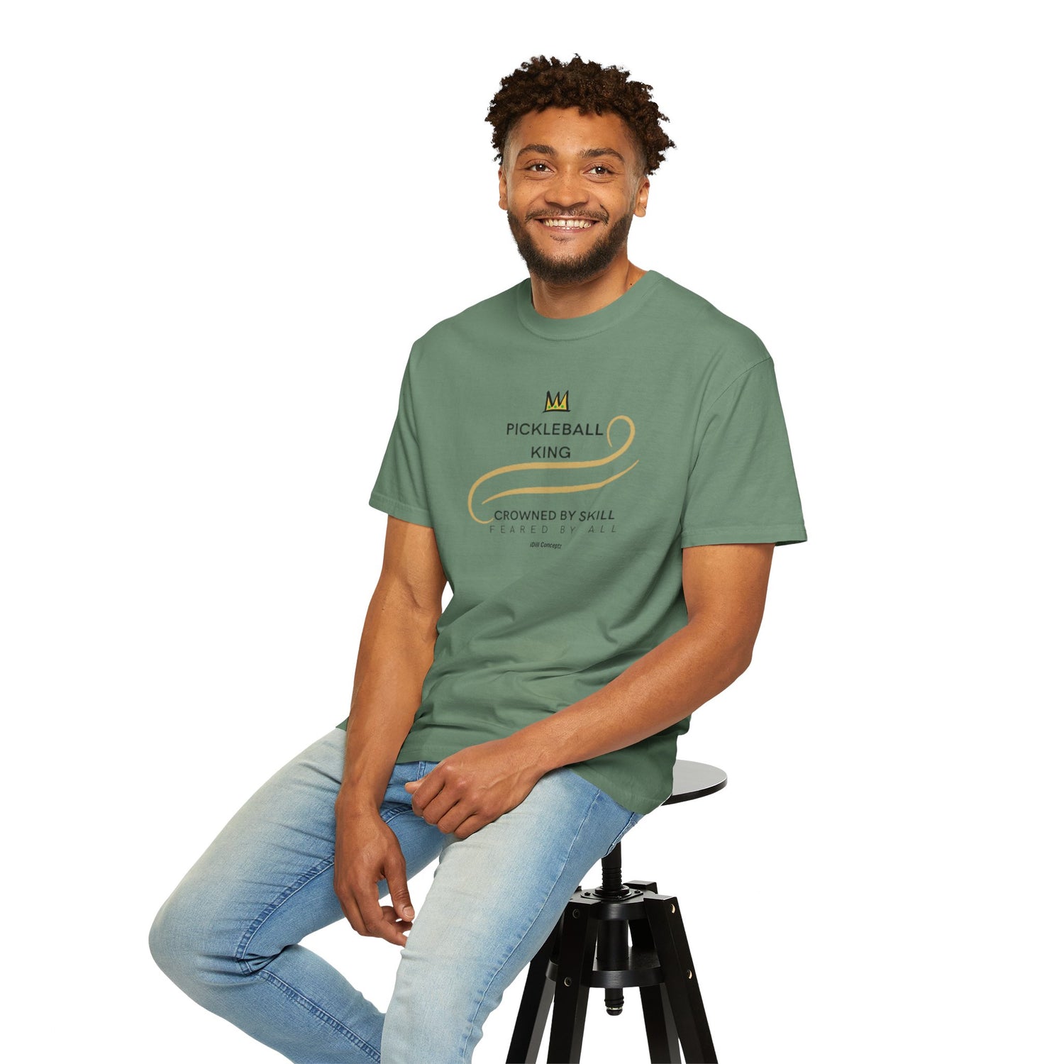 King of the Court Pickleball T-Shirt Apparel - Casual Graphic Tee for Men - Sports Lovers