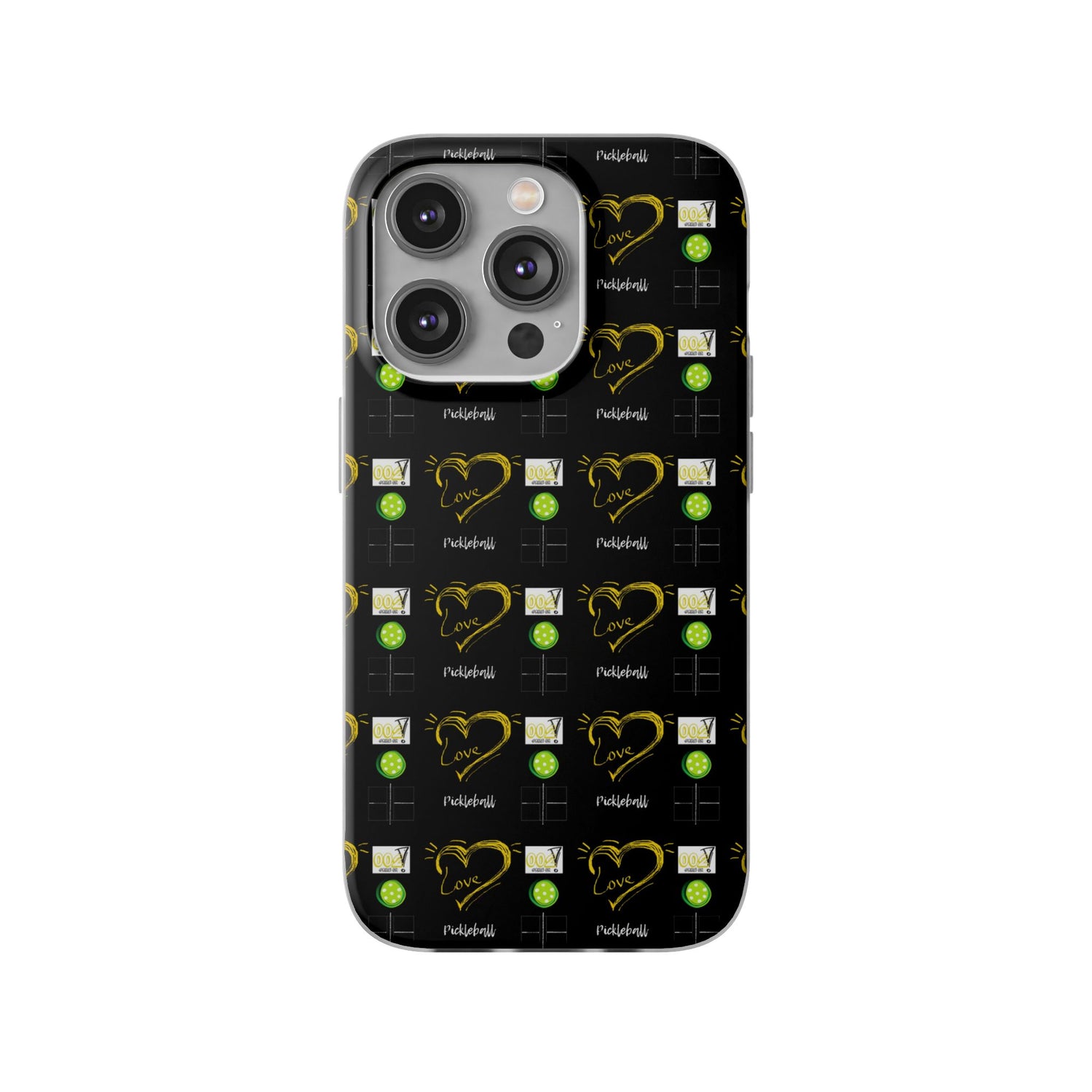 Pickleball Love Flexi iPhone Case - Stylish Phone Protection for Fashion-Forward Individuals