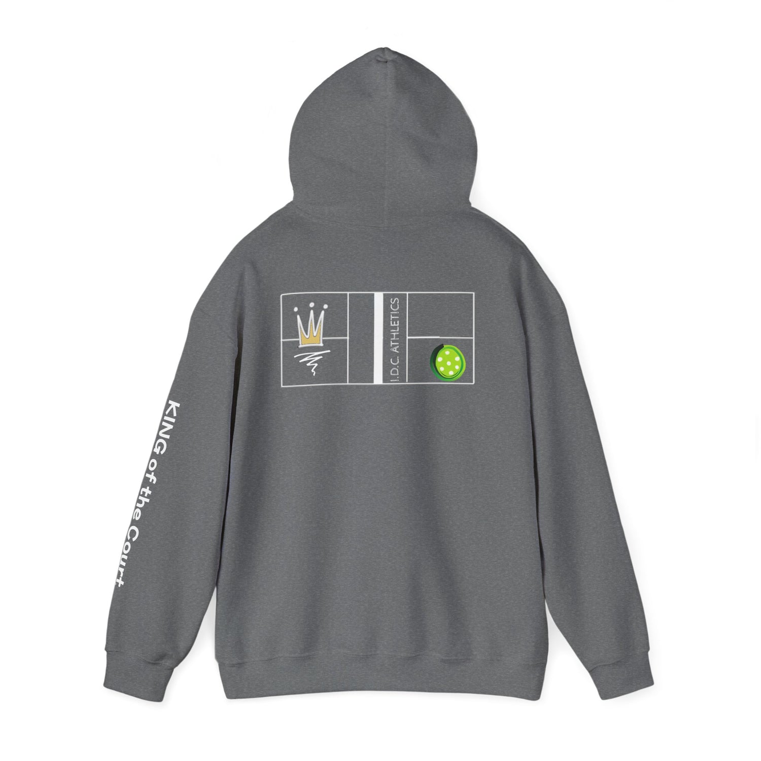 Pickleball Hoodie - King of the Court Design - Men's Sweatshirt