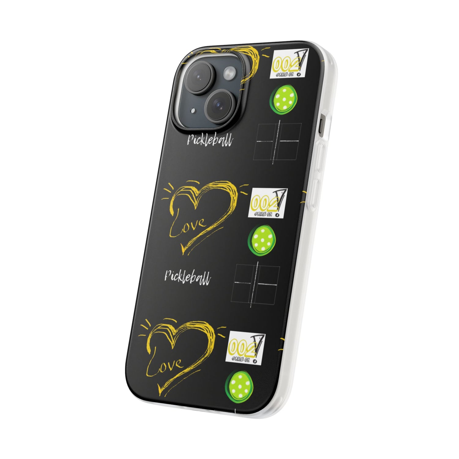 Pickleball Love Flexi iPhone Case - Stylish Phone Protection for Fashion-Forward Individuals