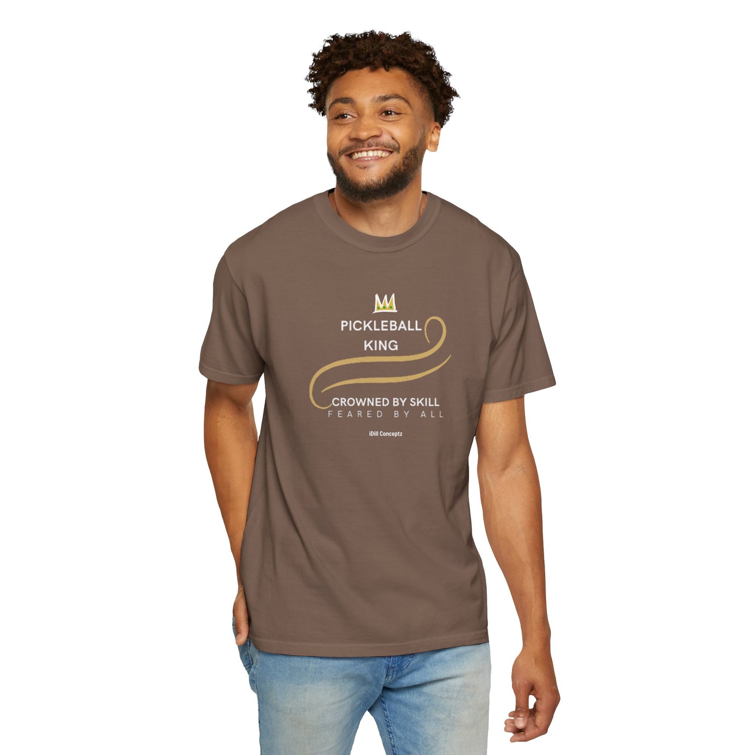 King of the Court Pickleball T-Shirt Apparel - Casual Graphic Tee for Men - Sports Lovers