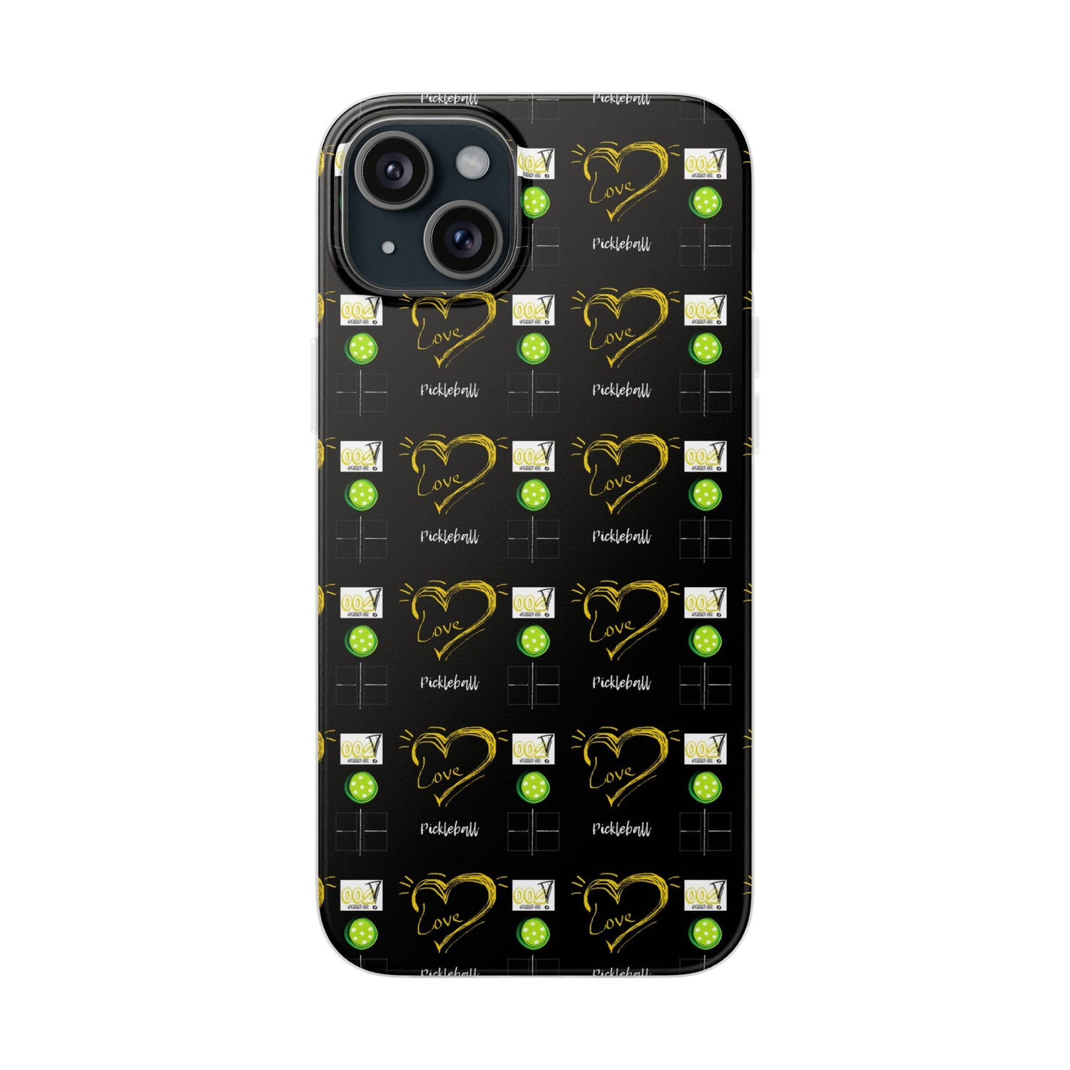 Pickleball Love Flexi iPhone Case - Stylish Phone Protection for Fashion-Forward Individuals