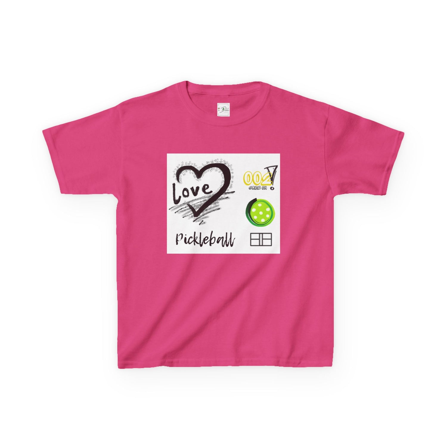 Kids Pickleball Love Tee - Fun & Sporty Cotton T-Shirt for Young Athletes