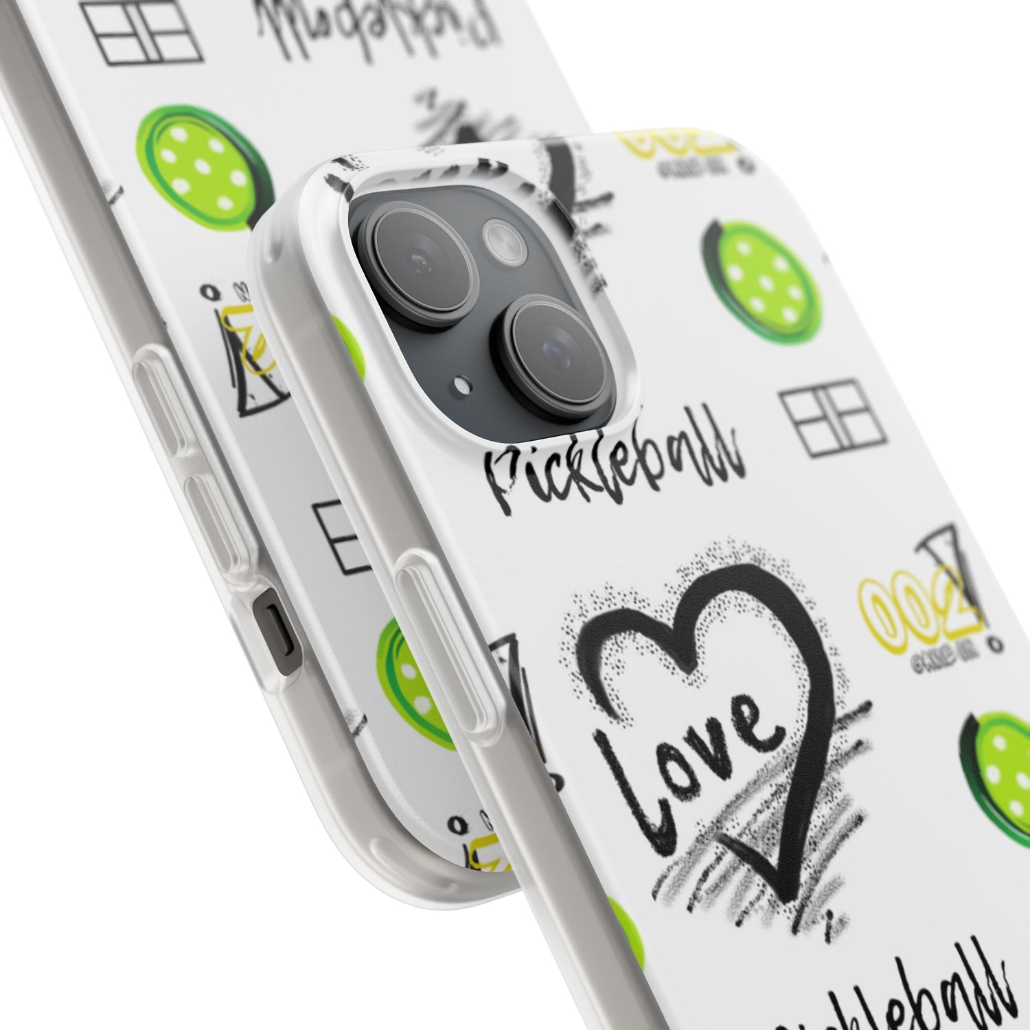Pickleball Love Flexi iPhone Case - Stylish Phone Protection for Fashion-Forward Individuals