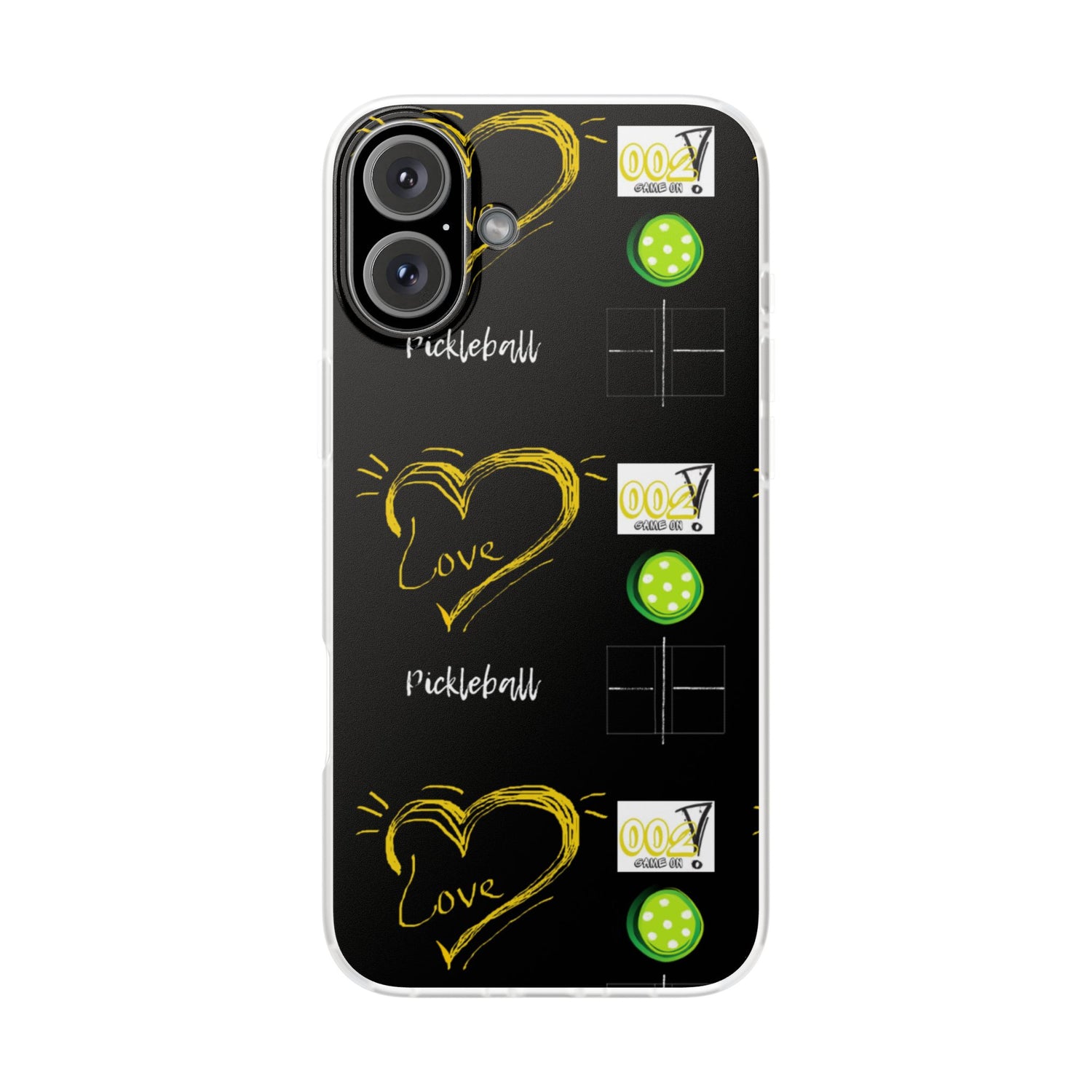 Pickleball Love Flexi iPhone Case - Stylish Phone Protection for Fashion-Forward Individuals