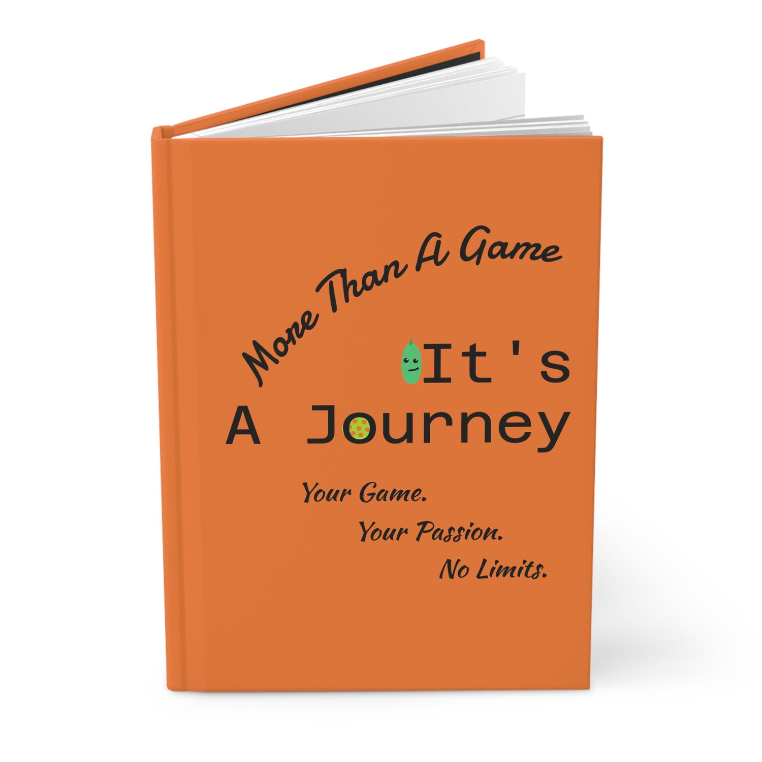 Pickleball Hardcover Journal Matte - 'More Than A Game It's A Journey' Design - Enthusiast Gift & Present