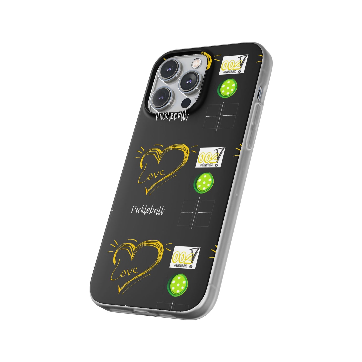 Pickleball Love Flexi iPhone Case - Stylish Phone Protection for Fashion-Forward Individuals