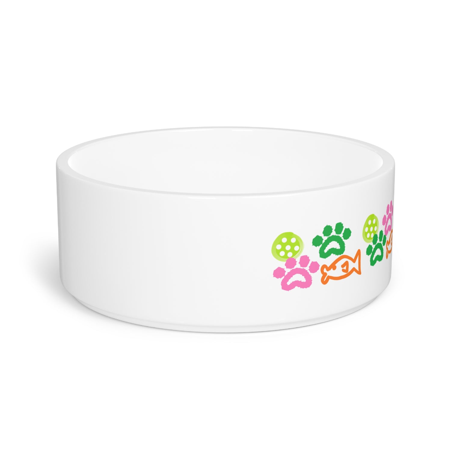 Pet Bowl - Pickleball and Cat Paw Design - Unique Pet Gift