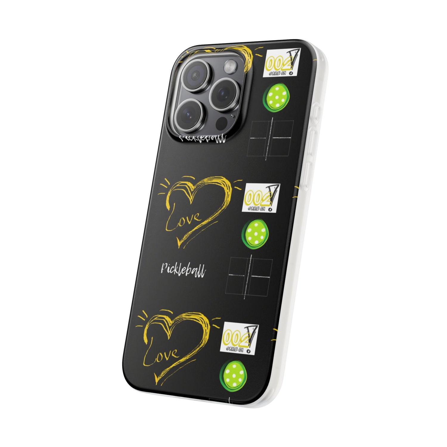 Pickleball Love Flexi iPhone Case - Stylish Phone Protection for Fashion-Forward Individuals