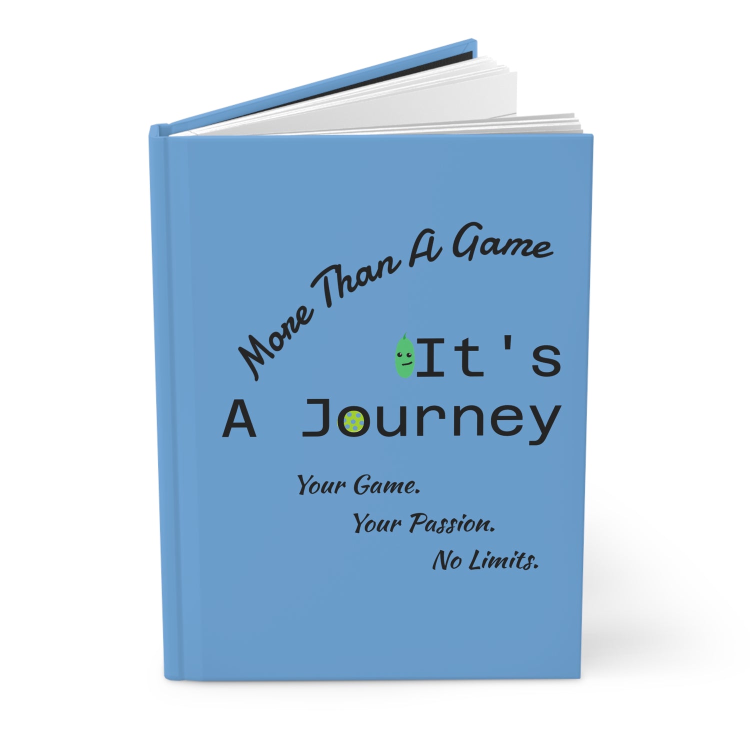 Pickleball Hardcover Journal Matte - 'More Than A Game It's A Journey' Design - Enthusiast Gift & Present