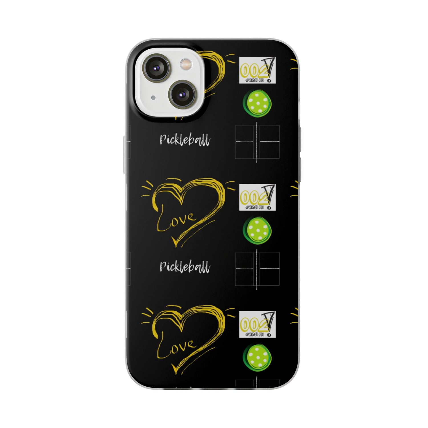 Pickleball Love Flexi iPhone Case - Stylish Phone Protection for Fashion-Forward Individuals