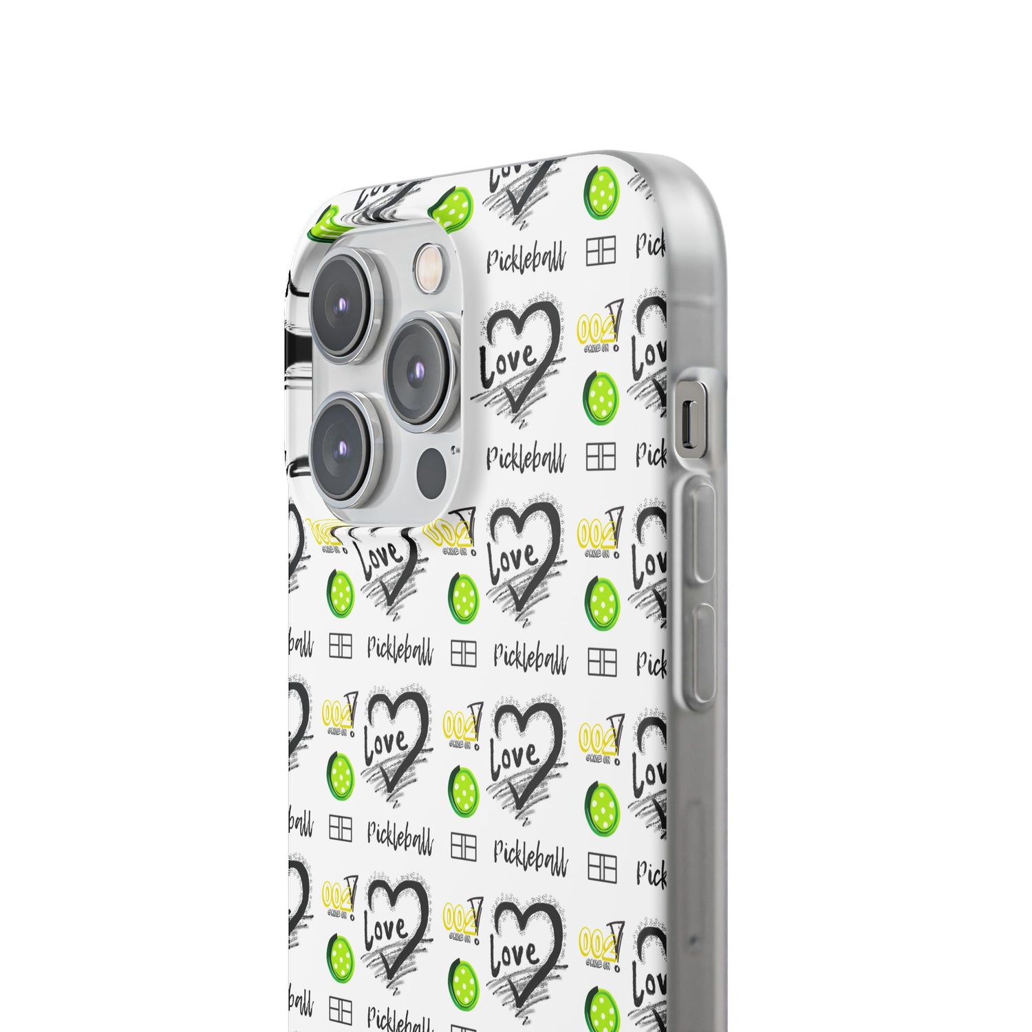 Pickleball Love Flexi iPhone Case - Stylish Phone Protection for Fashion-Forward Individuals