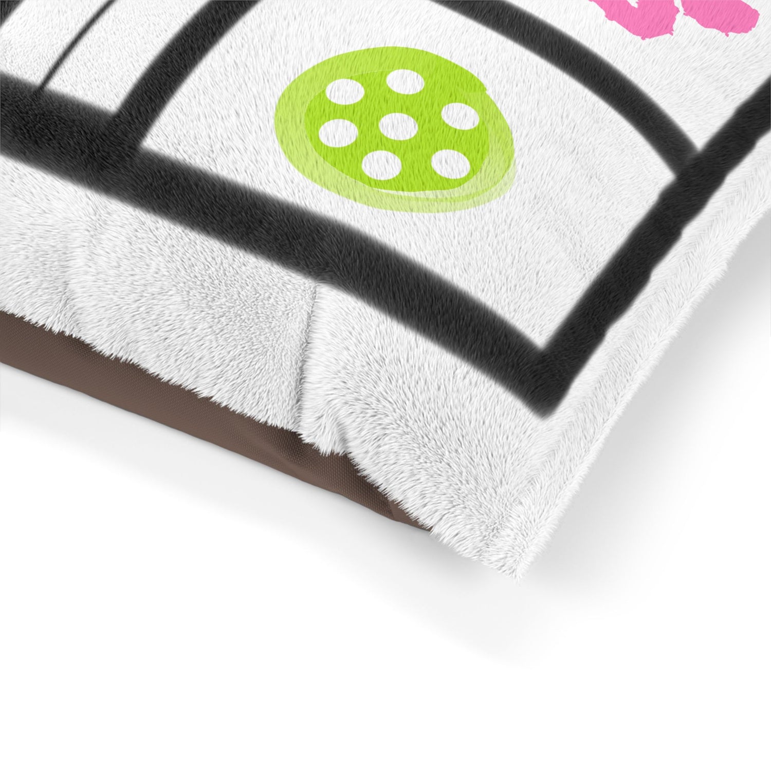 Pet Bed - Pickle Dog Design with Dog Paw and Bone - Unique Enthusiast Gift