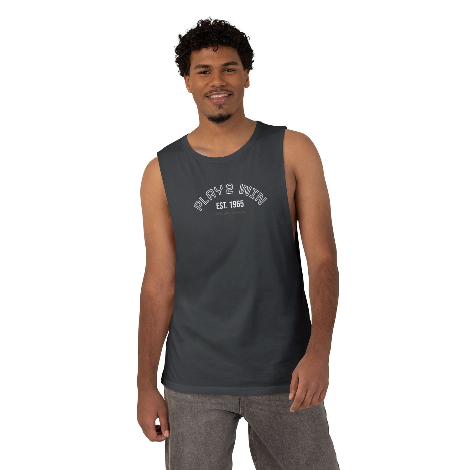 Men's Tank Top Apparel - Pickleball Play 2 Win Design