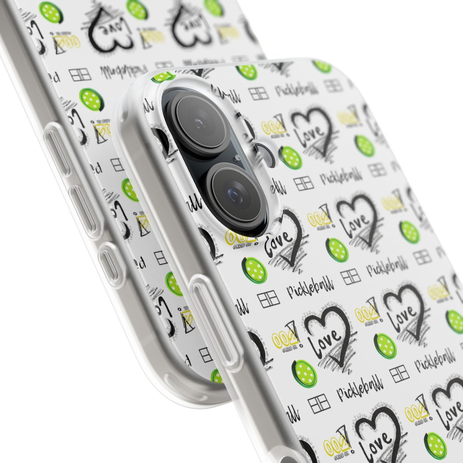Pickleball Love Flexi iPhone Case - Stylish Phone Protection for Fashion-Forward Individuals