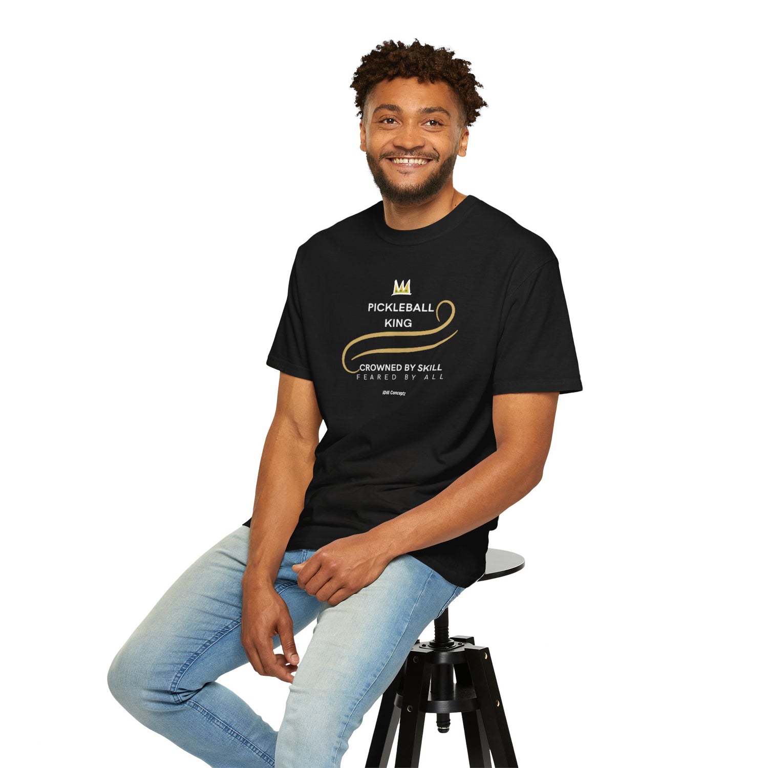 King of the Court Pickleball T-Shirt Apparel - Casual Graphic Tee for Men - Sports Lovers