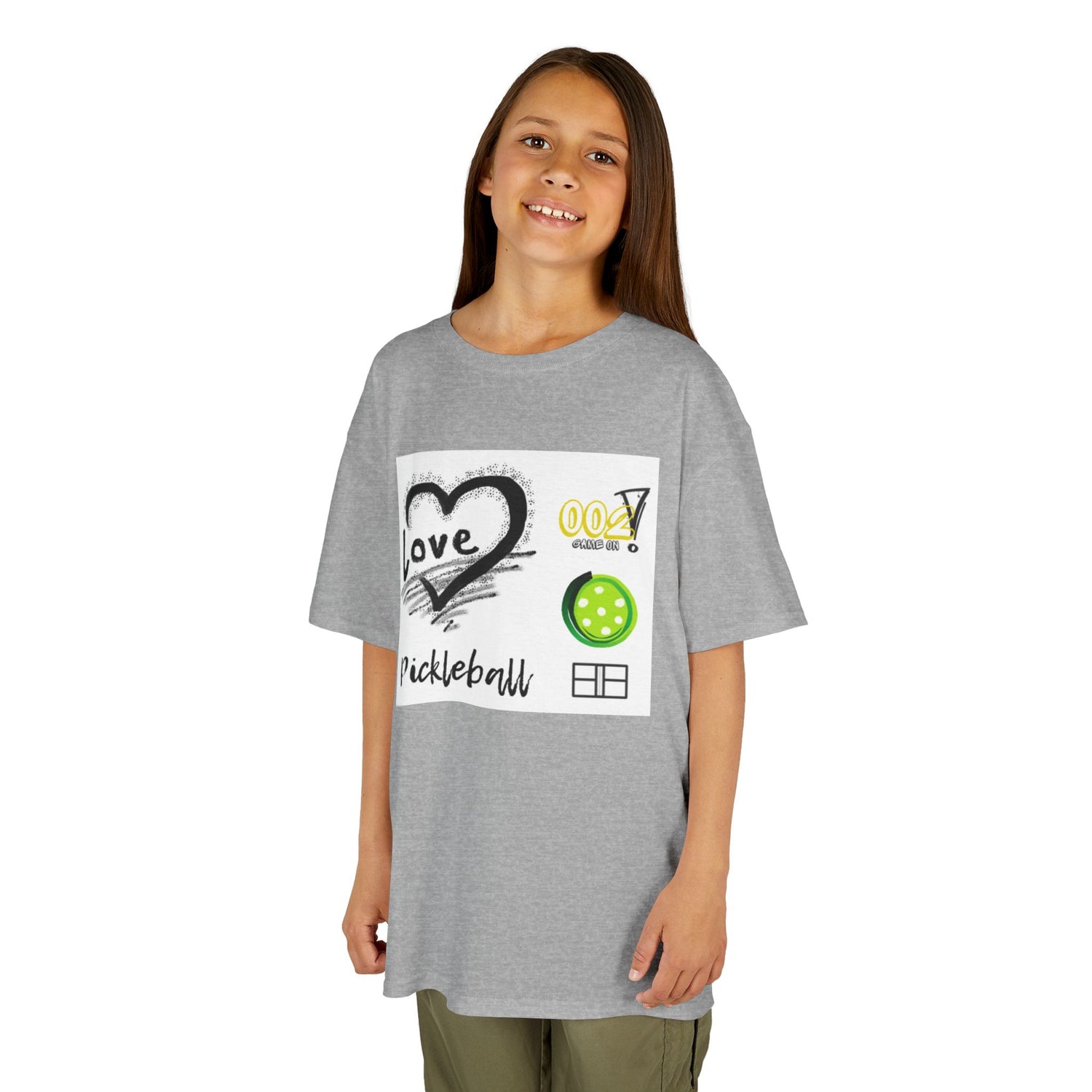 Kids Pickleball Love Tee - Fun & Sporty Cotton T-Shirt for Young Athletes