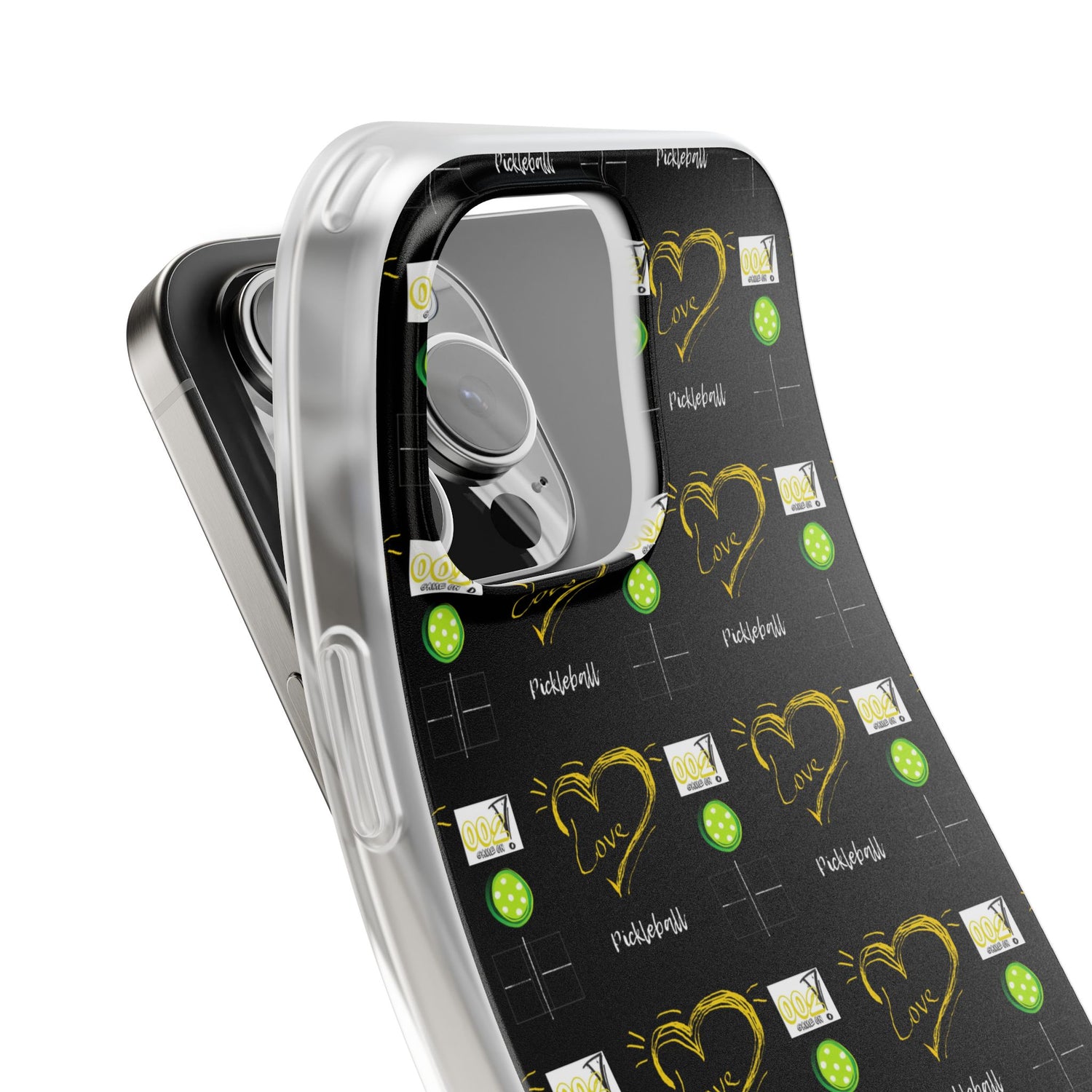 Pickleball Love Flexi iPhone Case - Stylish Phone Protection for Fashion-Forward Individuals