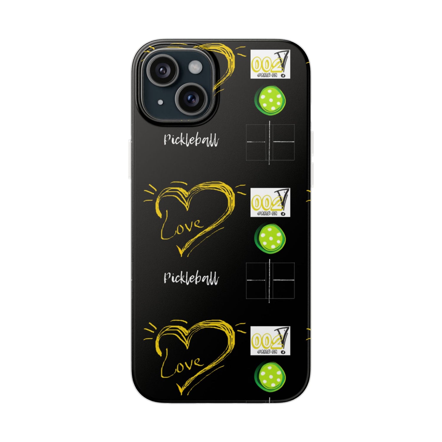 Pickleball Love Flexi iPhone Case - Stylish Phone Protection for Fashion-Forward Individuals
