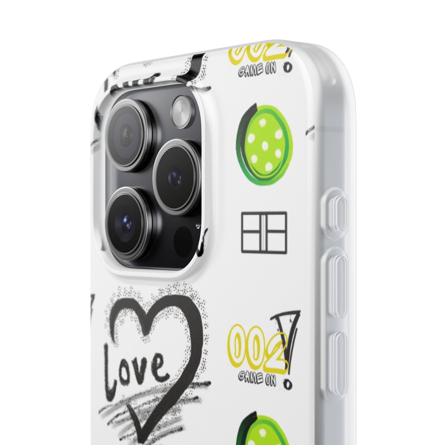 Pickleball Love Flexi iPhone Case - Stylish Phone Protection for Fashion-Forward Individuals