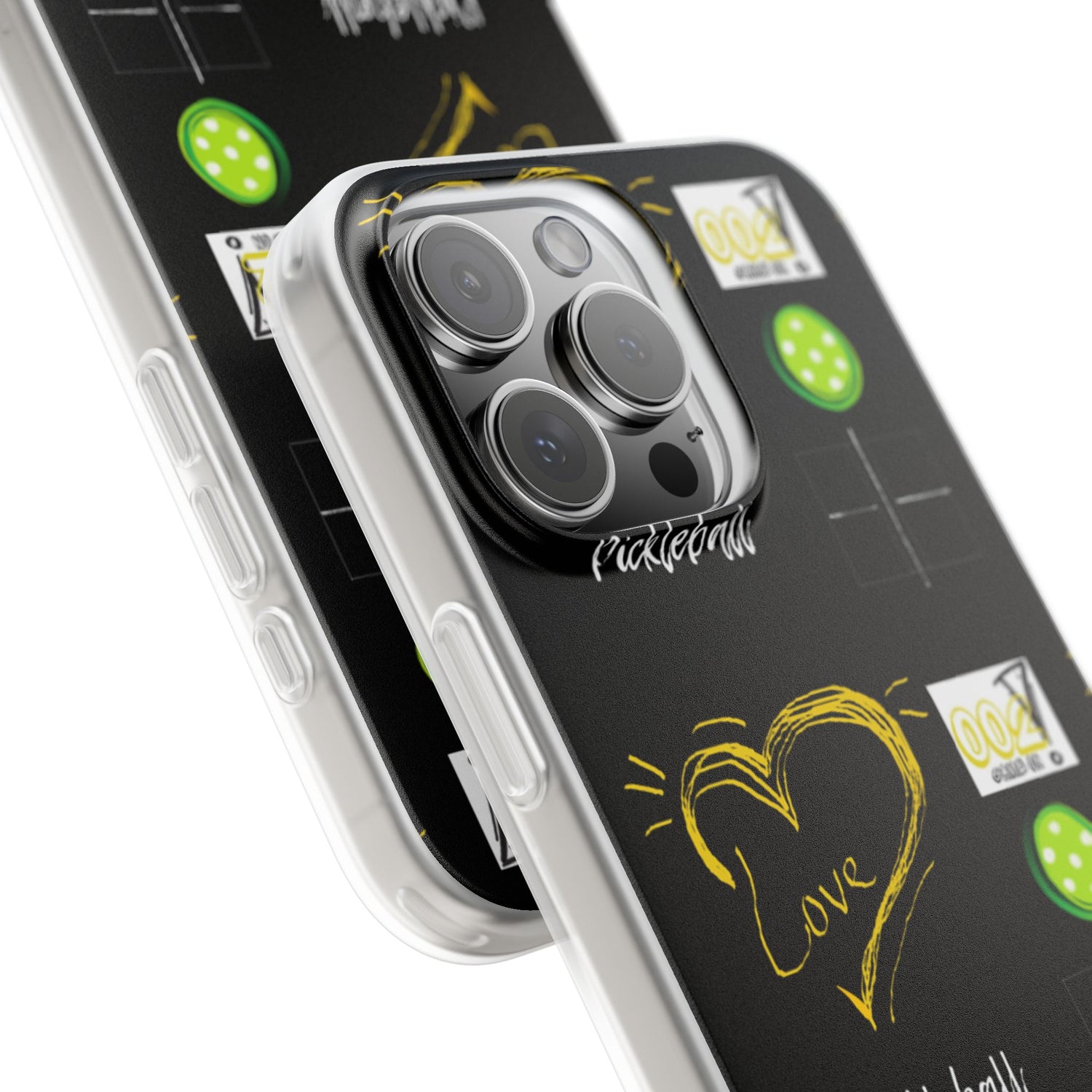 Pickleball Love Flexi iPhone Case - Stylish Phone Protection for Fashion-Forward Individuals